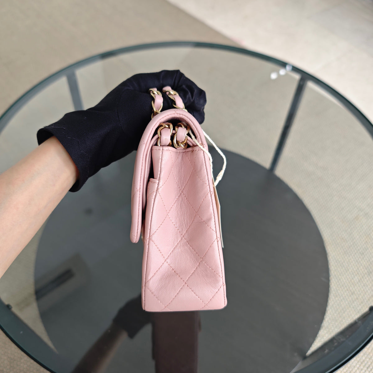 Chanel Classic Flap Medium - 25CM Quilted Lambskin Light Sakura Pink Gold Hardware Series 20