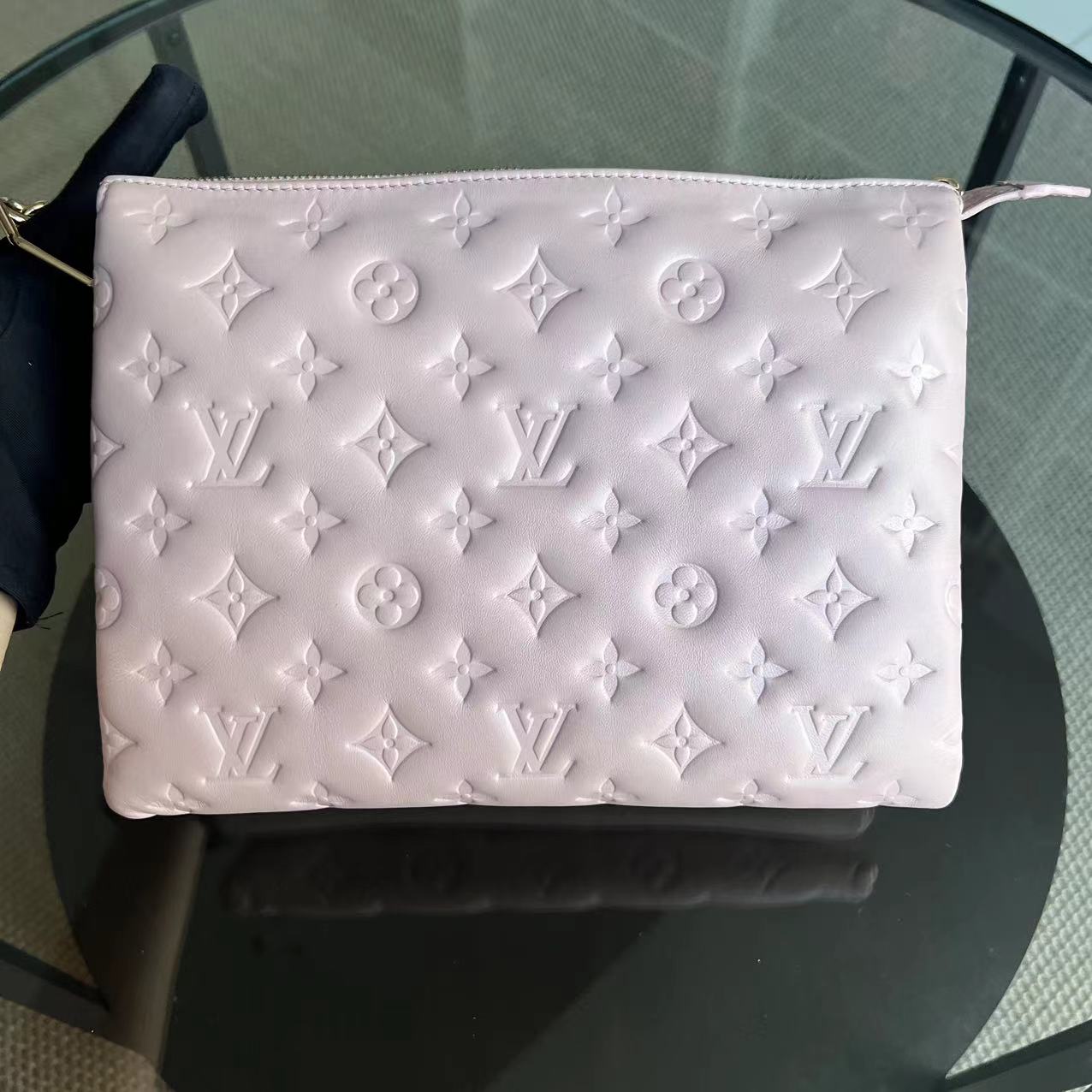 *Full Set Recipet* Louis Vuitton Coussin PM Puffy Lambskin Light Purple Golden Hardware