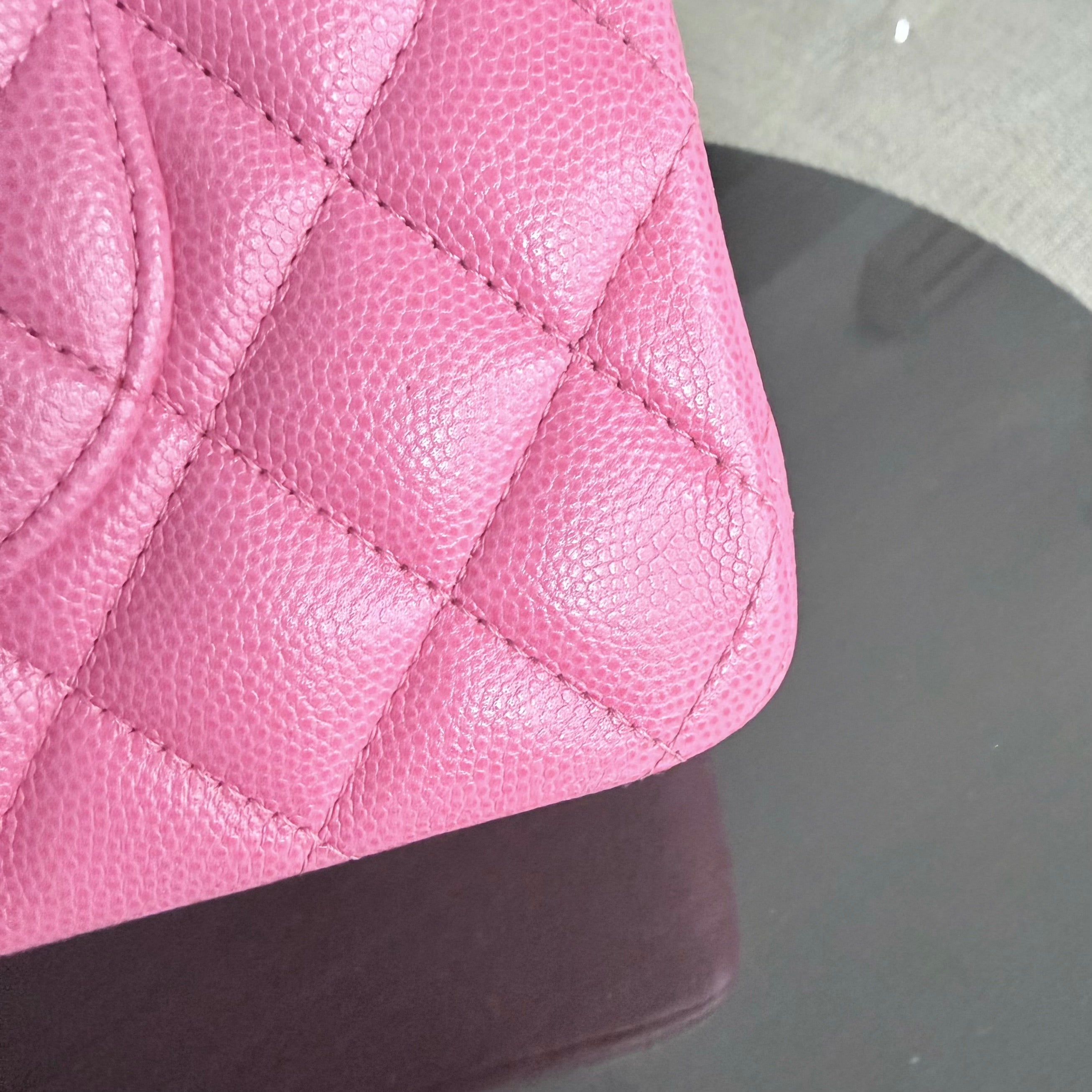 Chanel Classic Flap Medium - 25CM Quilted Caviar Light Pink Gold Hardware Series 27