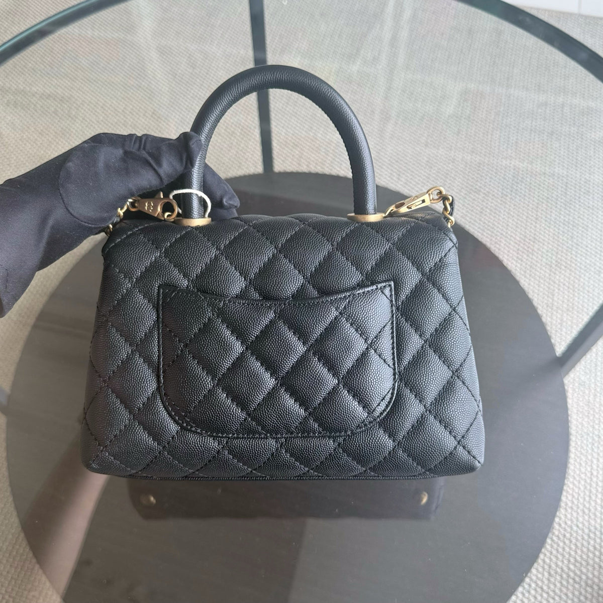 Chanel Coco Handle Small - Caviar Quilted Black Gold Hardware Series 29