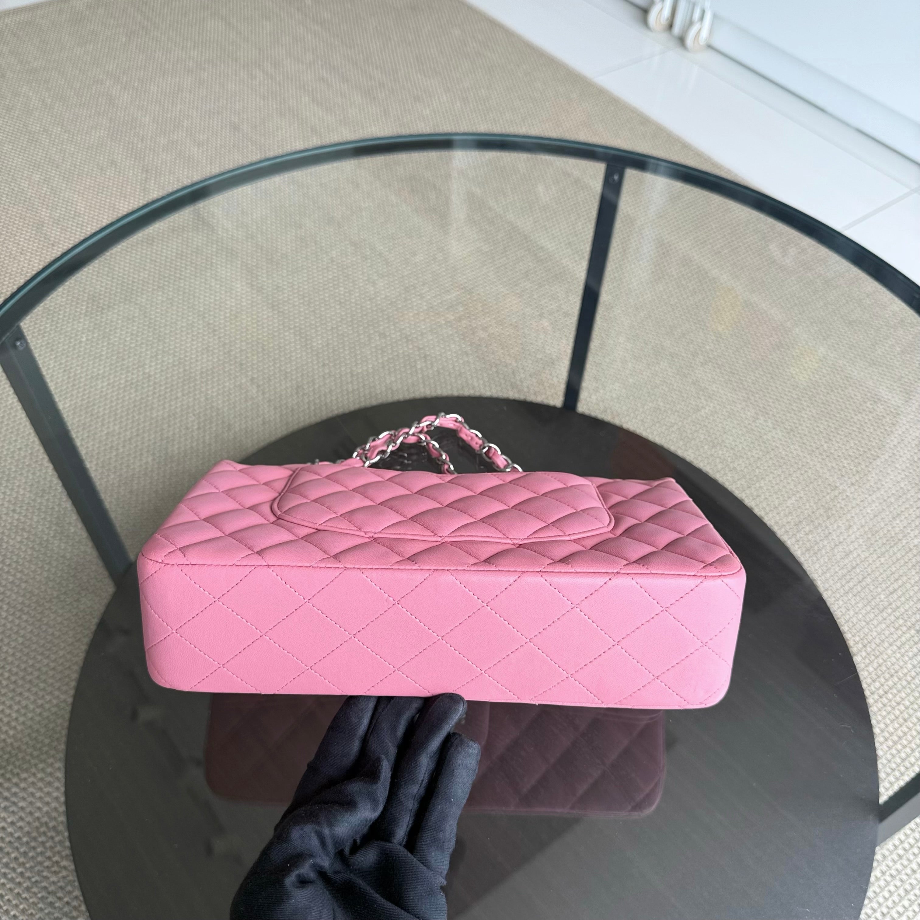 Chanel Classic Flap Medium - 25CM Quilted Lambskin Light Pink Gold Hardware Series 18