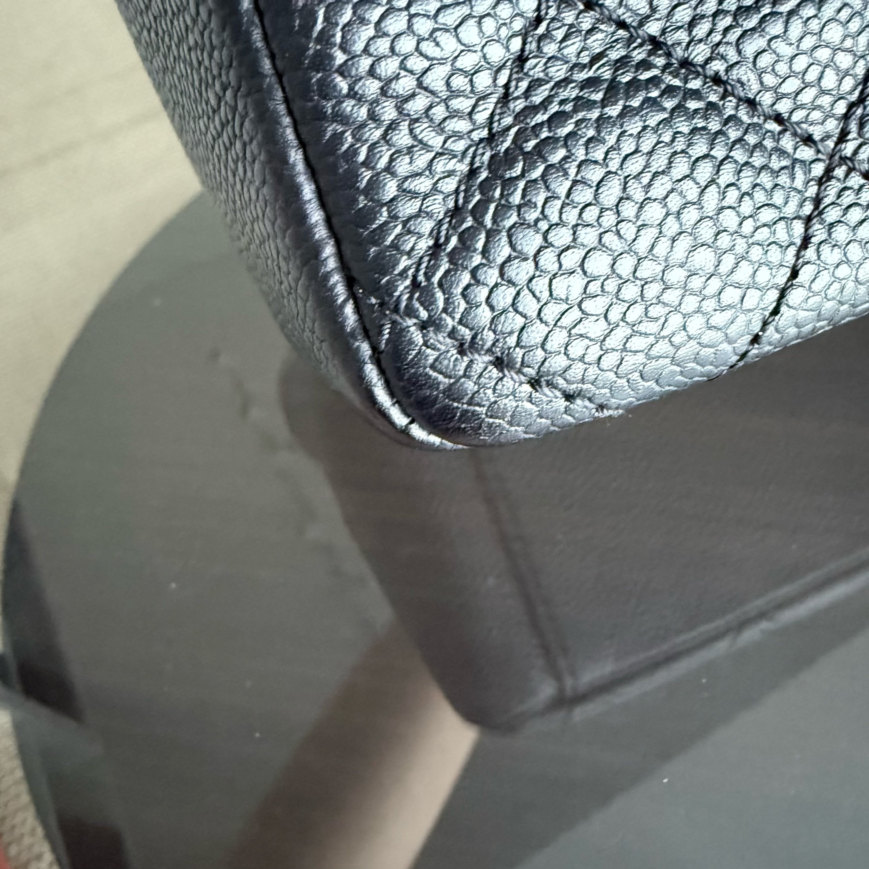 Chanel PST Petite Shopping Tote - Caviar Quilted Grained Calfskin Black Gold Hardware Series 15