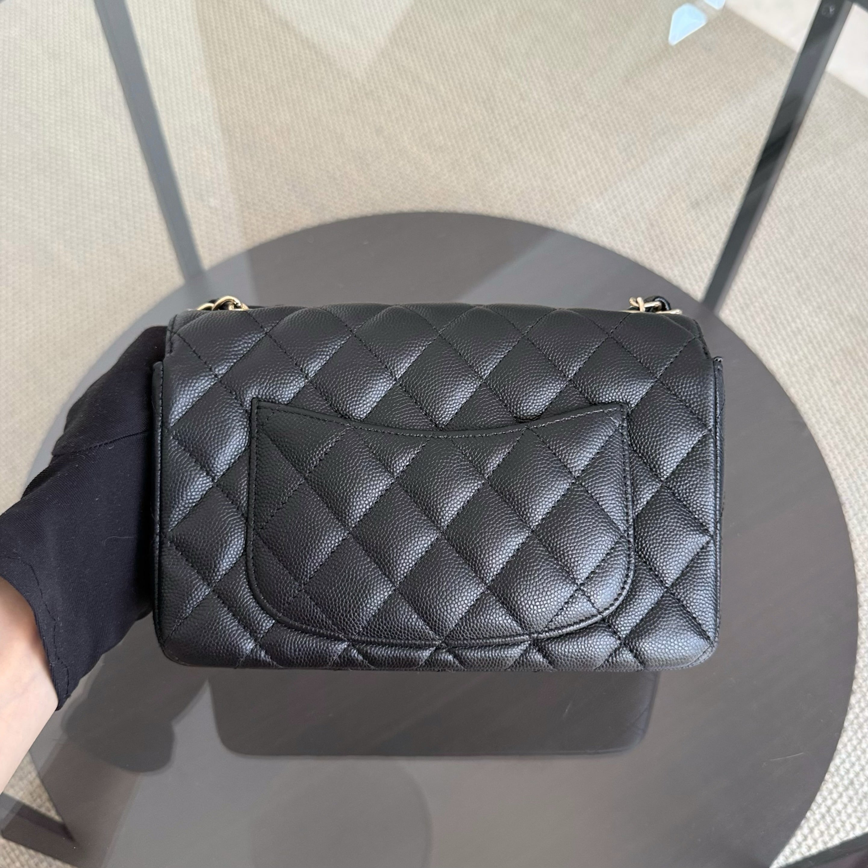 Chanel Classic Flap Mini - Caviar 20CM Quilted Black Gold Hardware Series 23