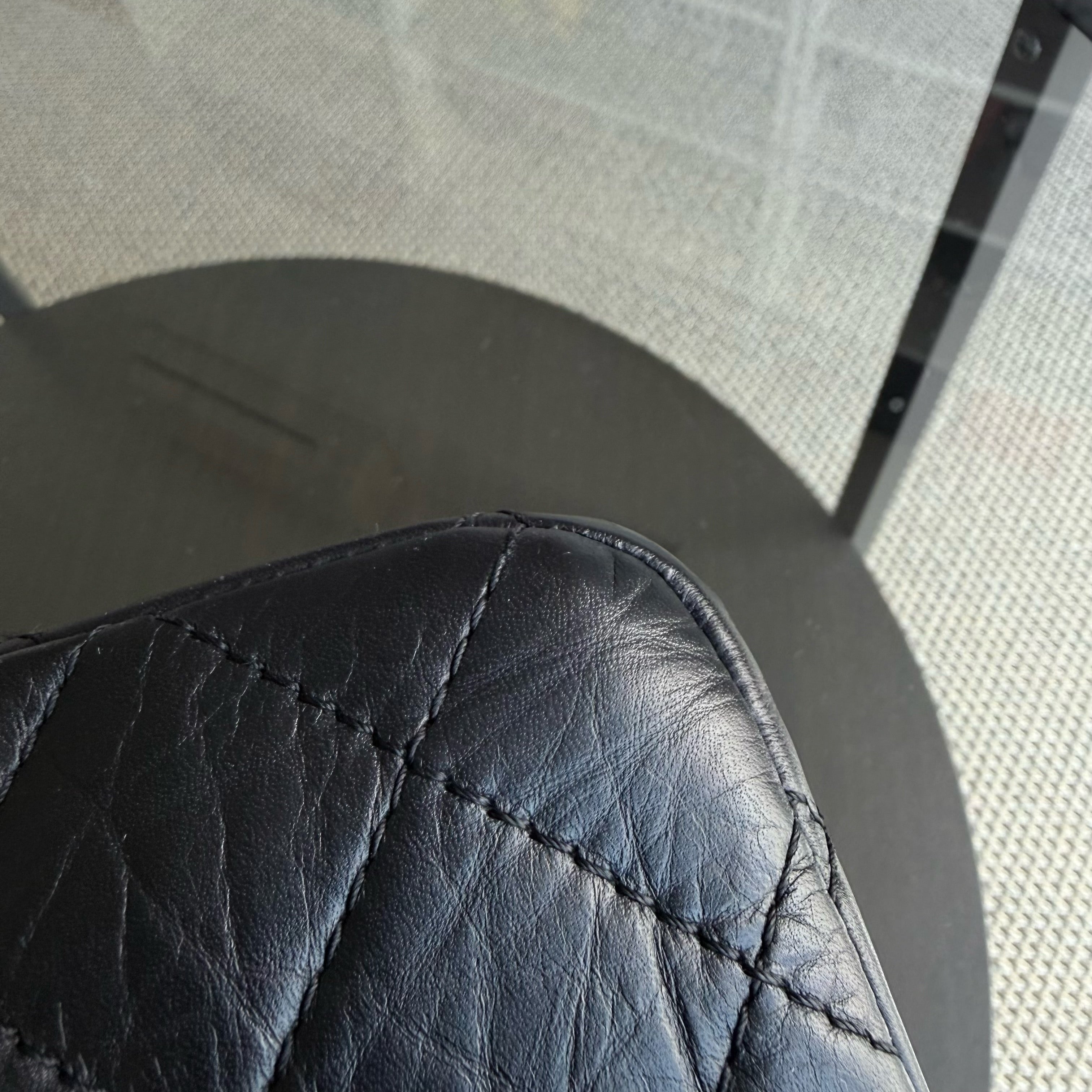 Chanel 2.55 Reissue 227 - Quilted Aged Calfskin Black Gold Hardware Series 18