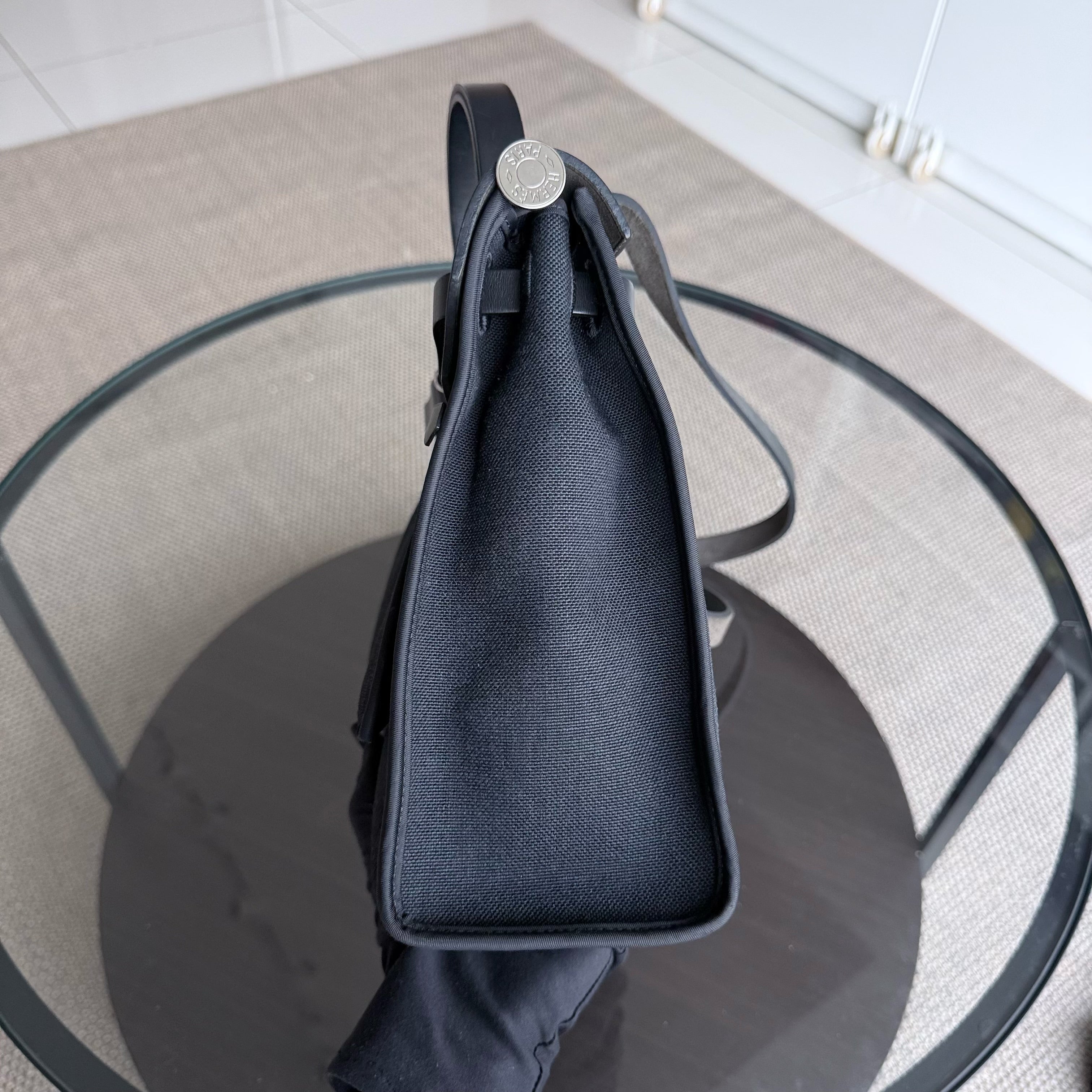 Hermes Herbag Zip 31 Laque Black PHW