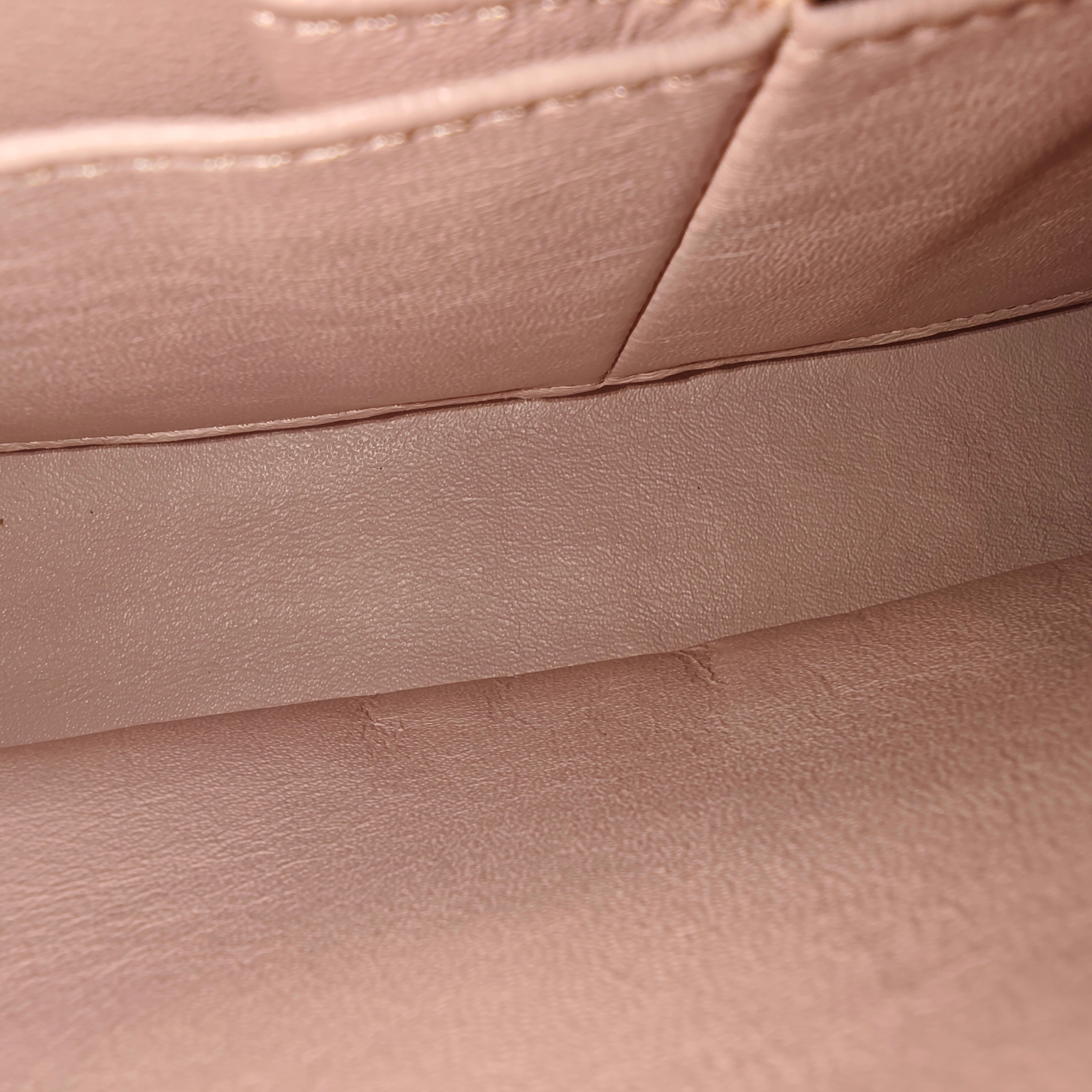 Chanel Classic Flap Medium - 25CM Quilted Lambskin Light Sakura Pink Silver Hardware Series 22