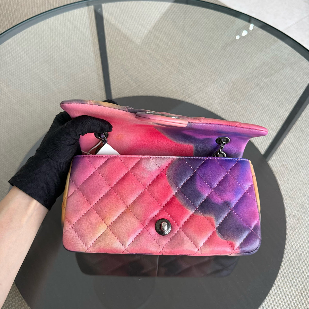 Chanel Classic Flap Small - Flower Power Quilted Lambskin Limited Edition Black Hardware Series 21