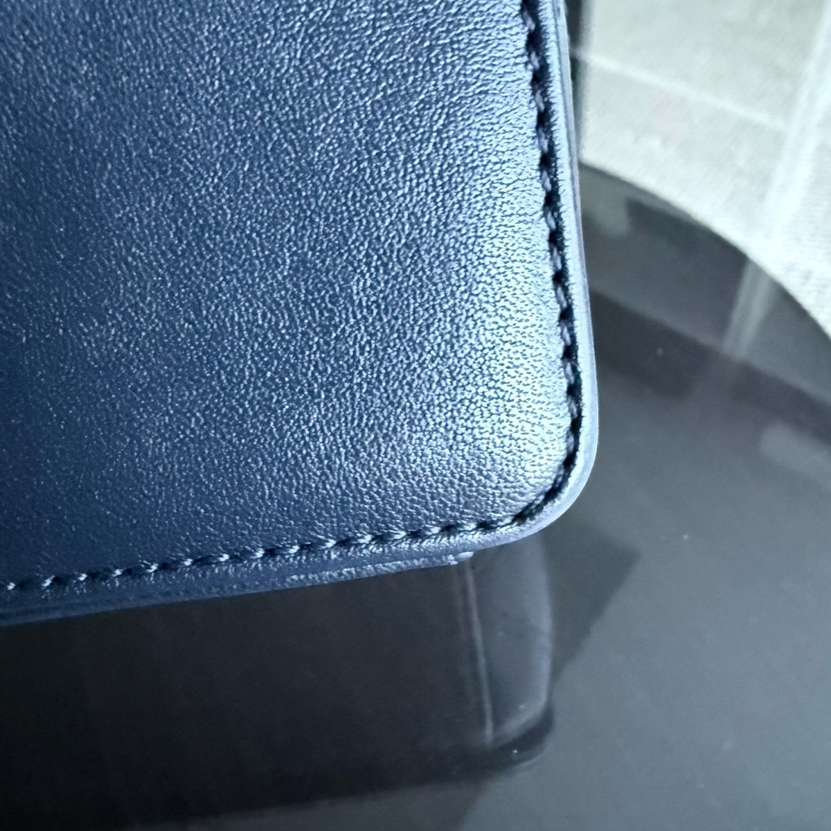 Chanel Mademoiselle Seasonal Flap - Cannage Calfskin Blue Gold Hardware Series 23