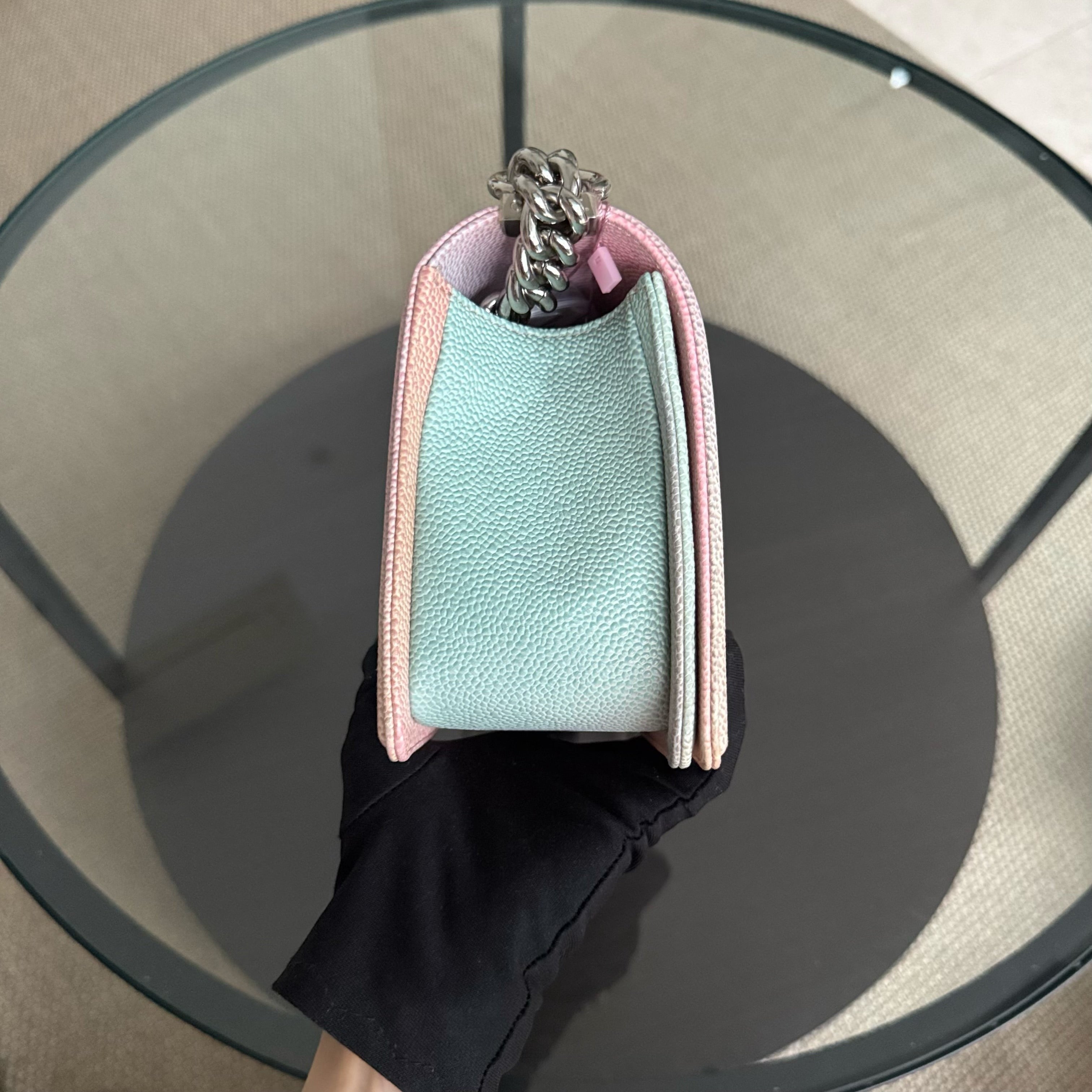 Chanel Boy Medium - Caviar 25CM Quilted Rainbow Limited Edition Series 25