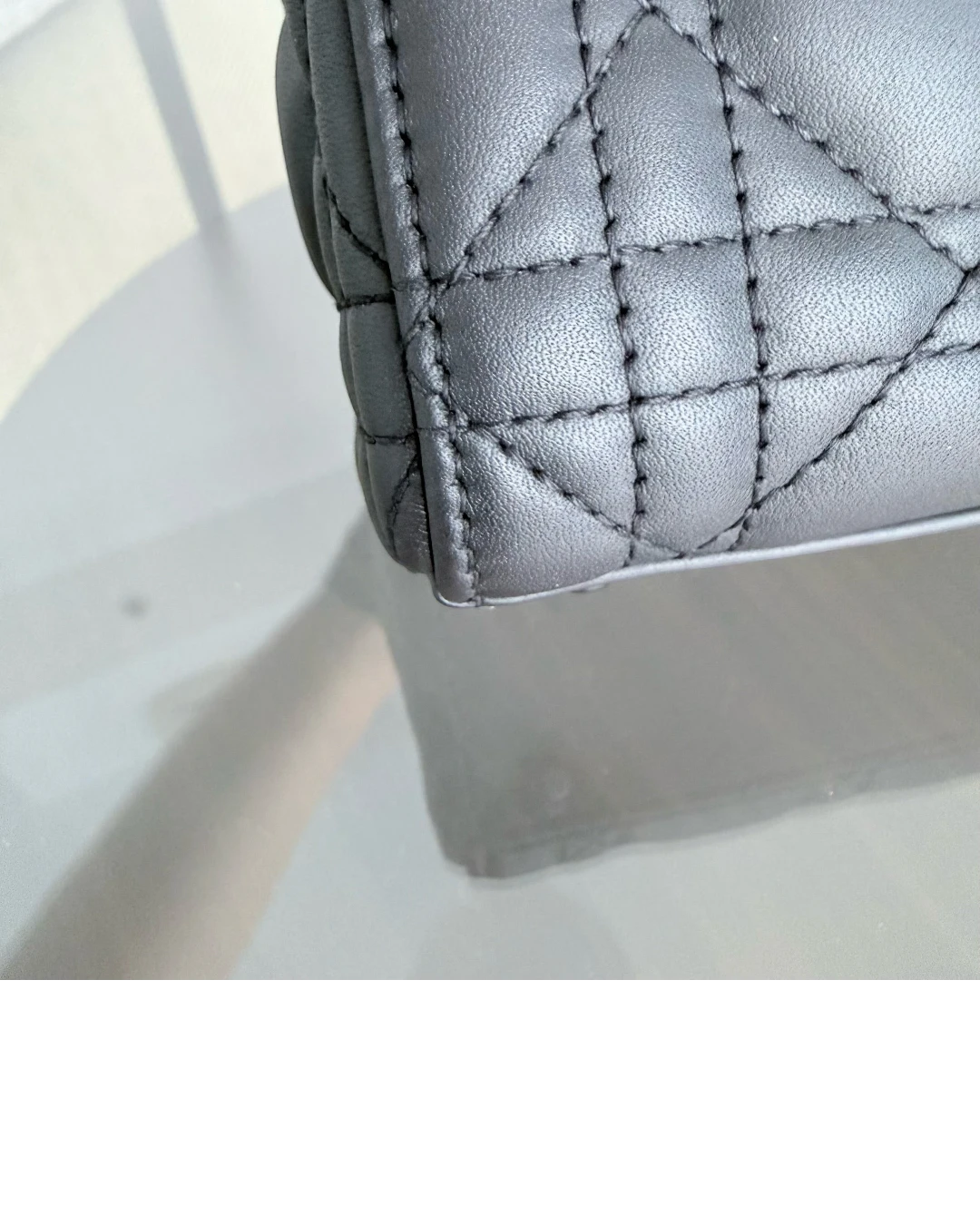 Dior Lady Mini - Cannage Calfskin So Black Black Hardware Chain Strap