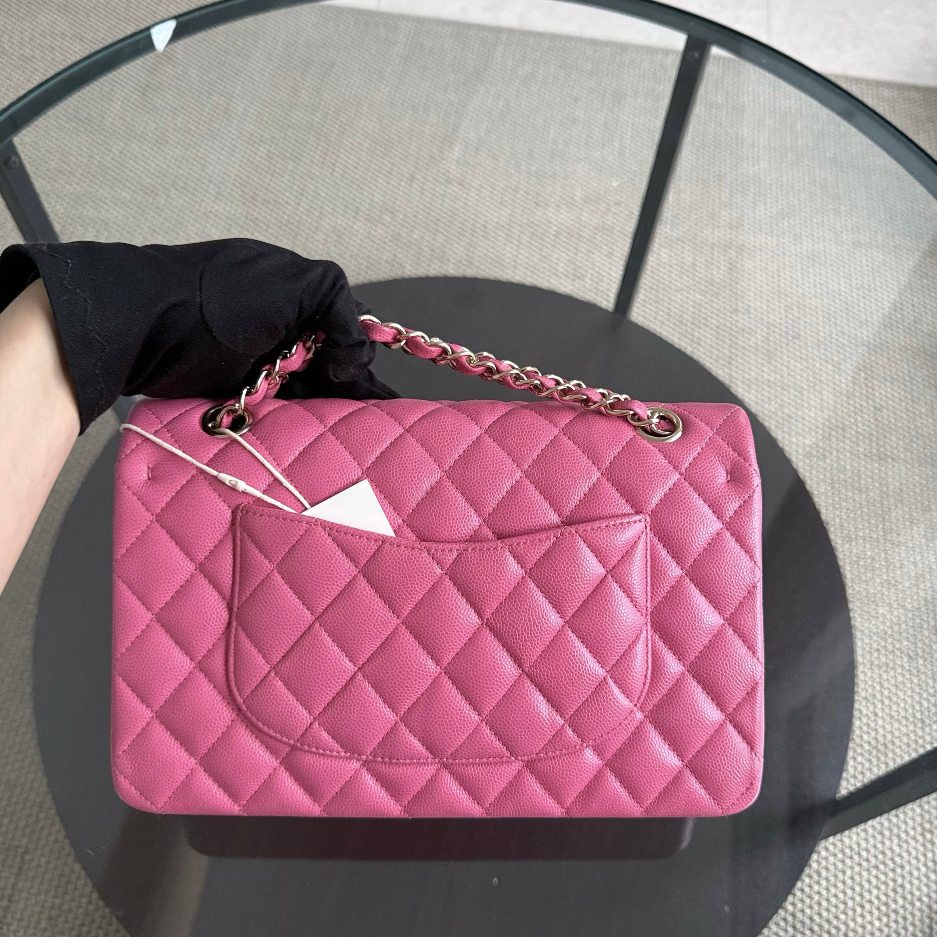 Chanel Classic Flap Medium - 25CM Quilted Caviar Light Pink Gold Hardware Series 27