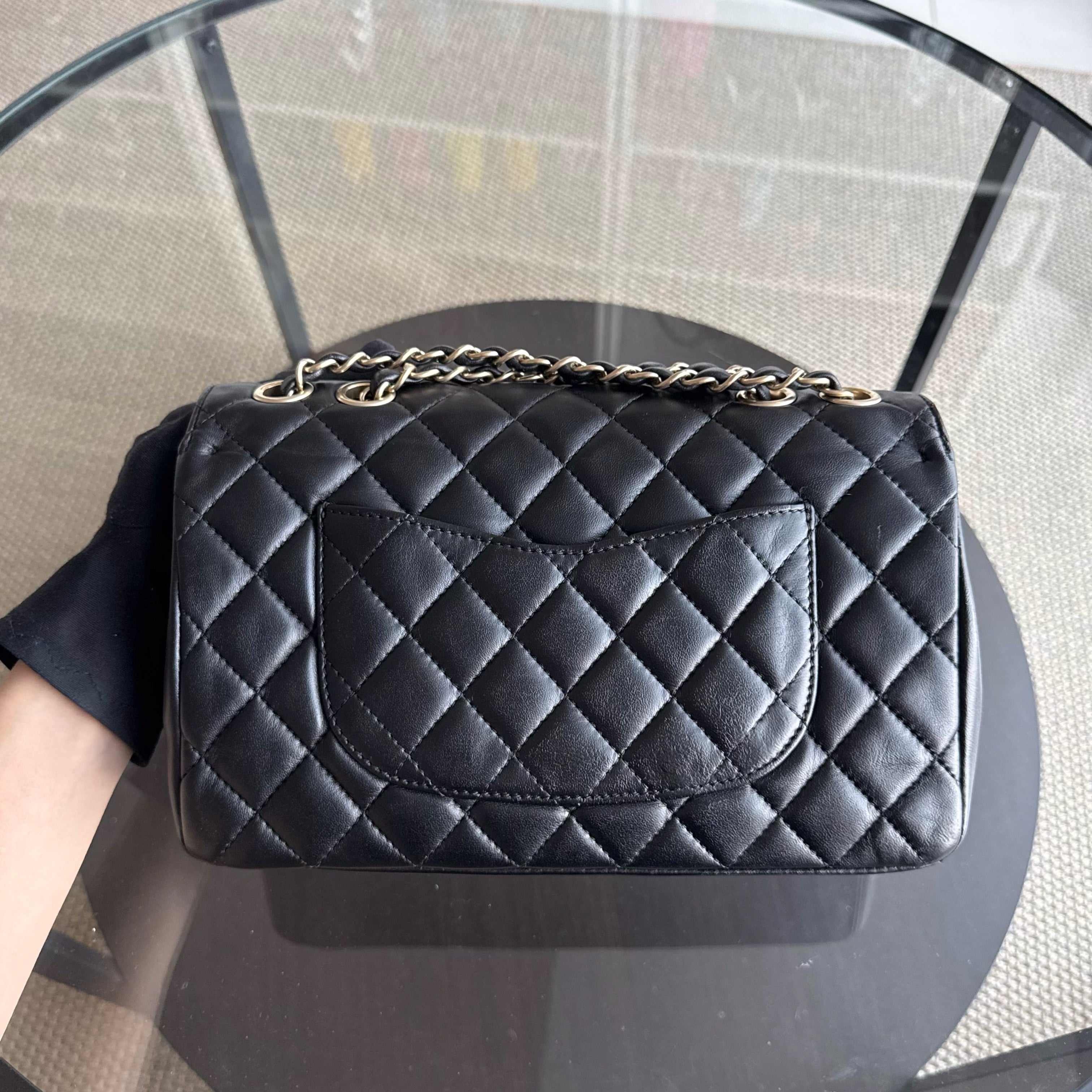 Chanel Chic Flap Seasonal Flap Medium - 25CM Quilted Lambskin Black Gold Hardware Series 21