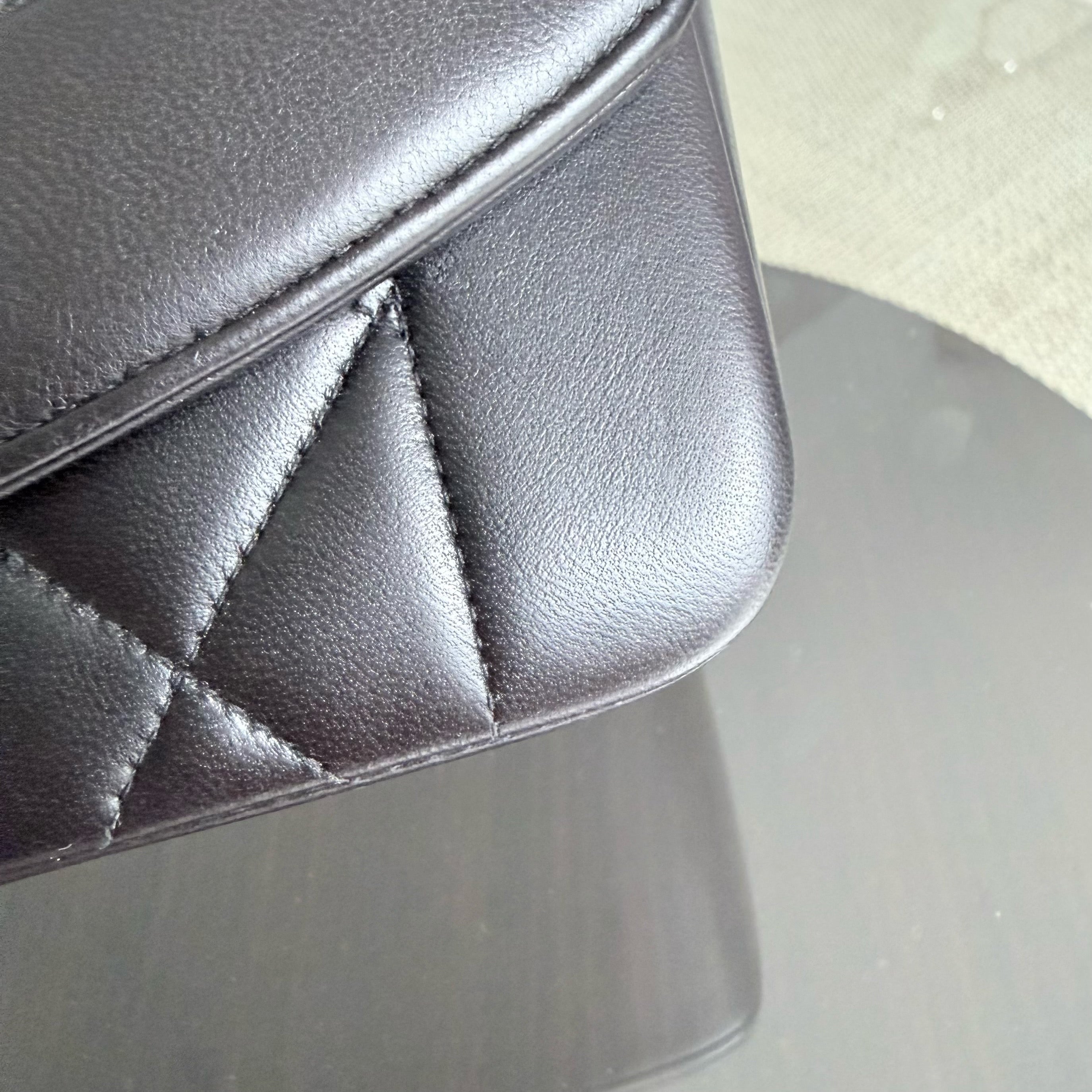 Chanel Diana Small - 23CM Quilted Lambskin Black 24K Gold Hardware Series 3
