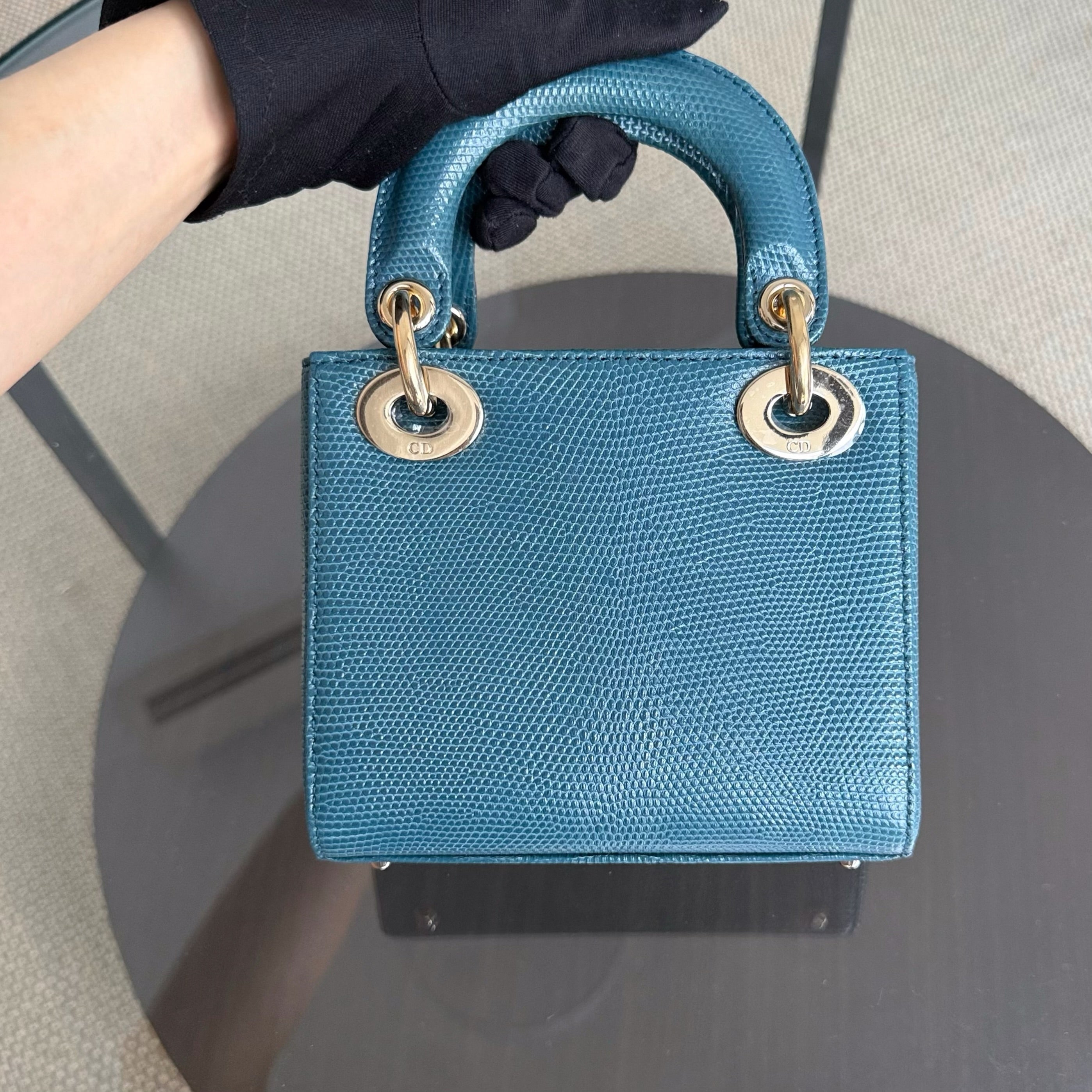 Dior Lady Mini - Exotic Lizard Gold Hardware
