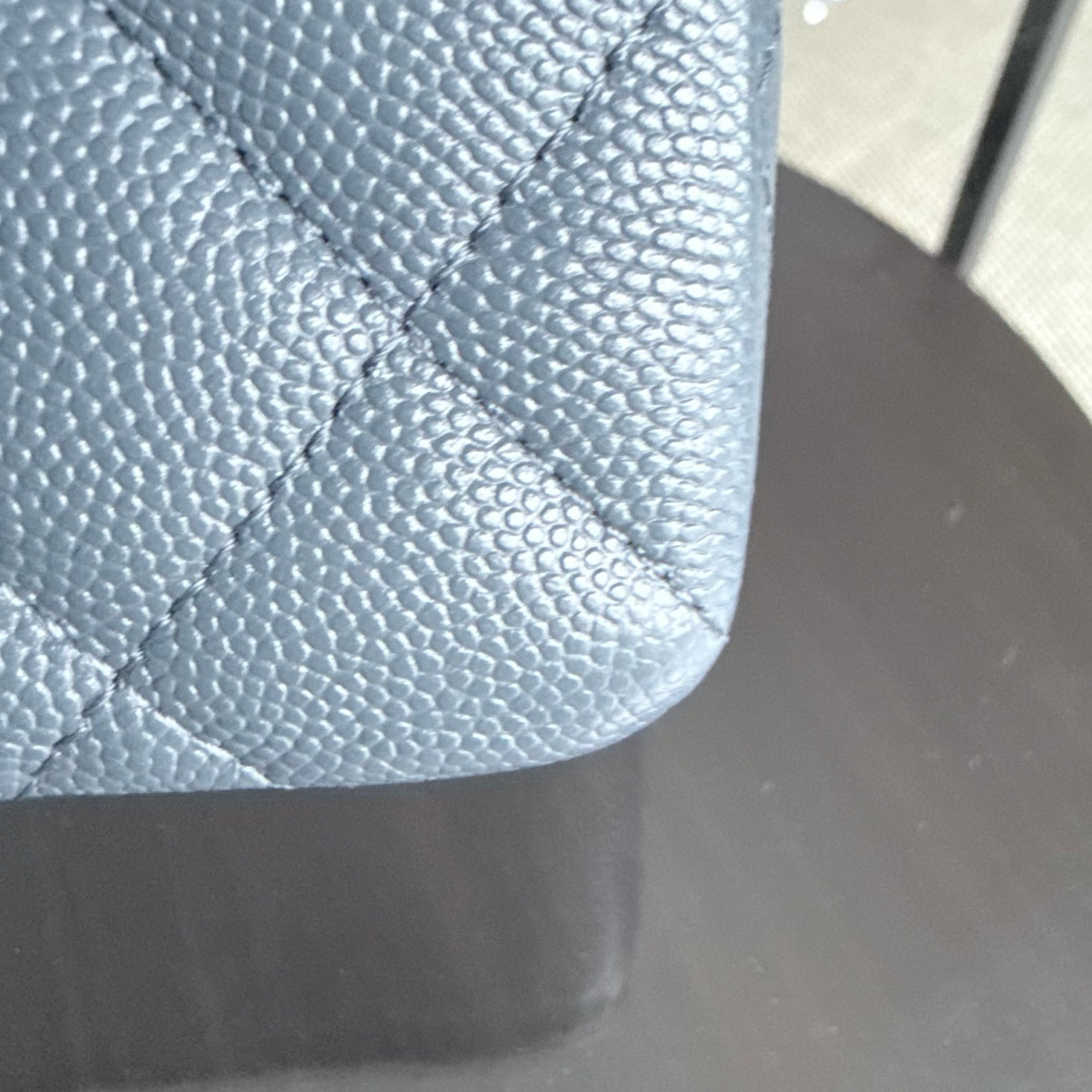 Chanel Classic Flap Small - Caviar 23CM Quilted Dark Gray Grey Gold Hardware Series 26