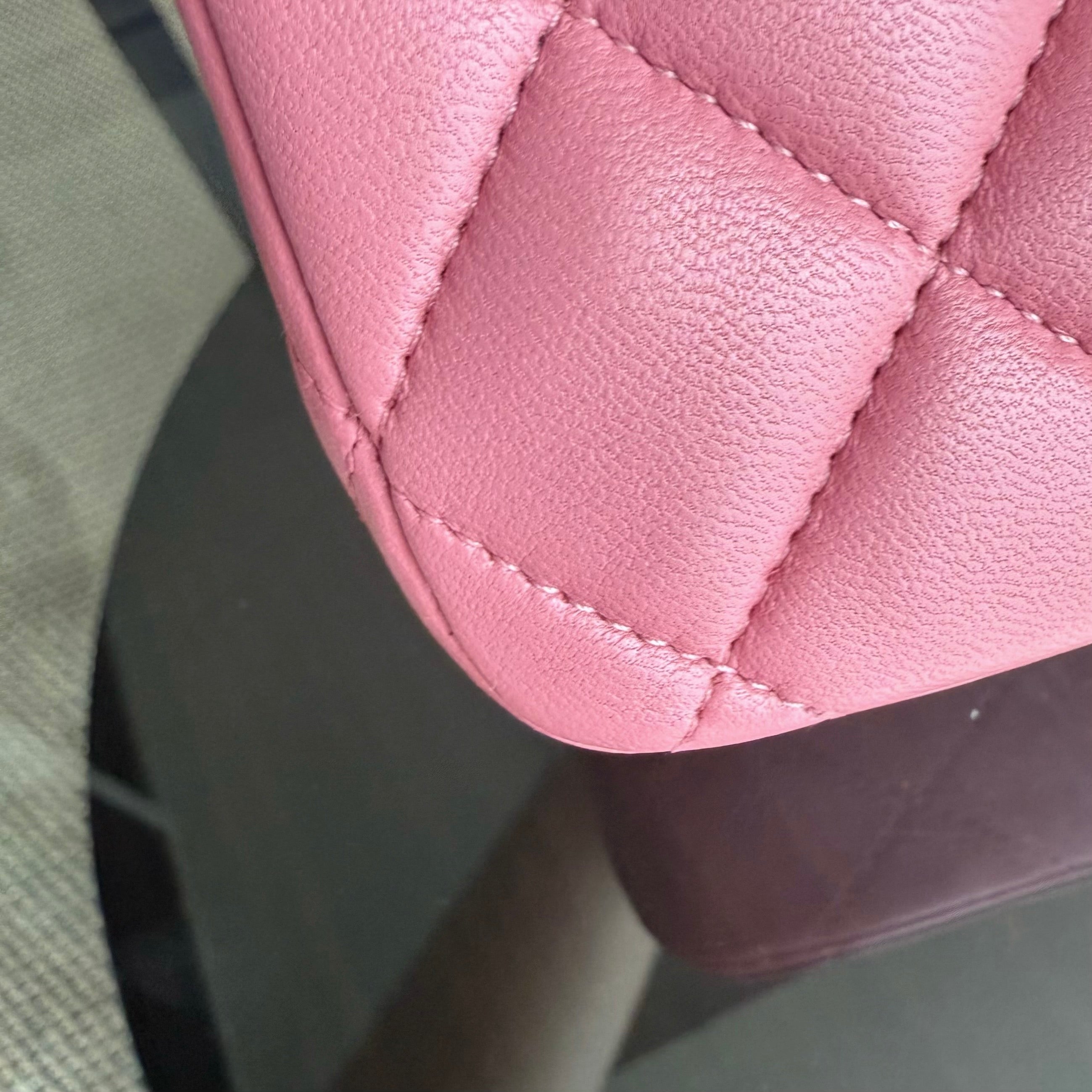 Chanel Classic Flap Medium - 25CM Quilted Lambskin Light Pink Gold Hardware Series 18
