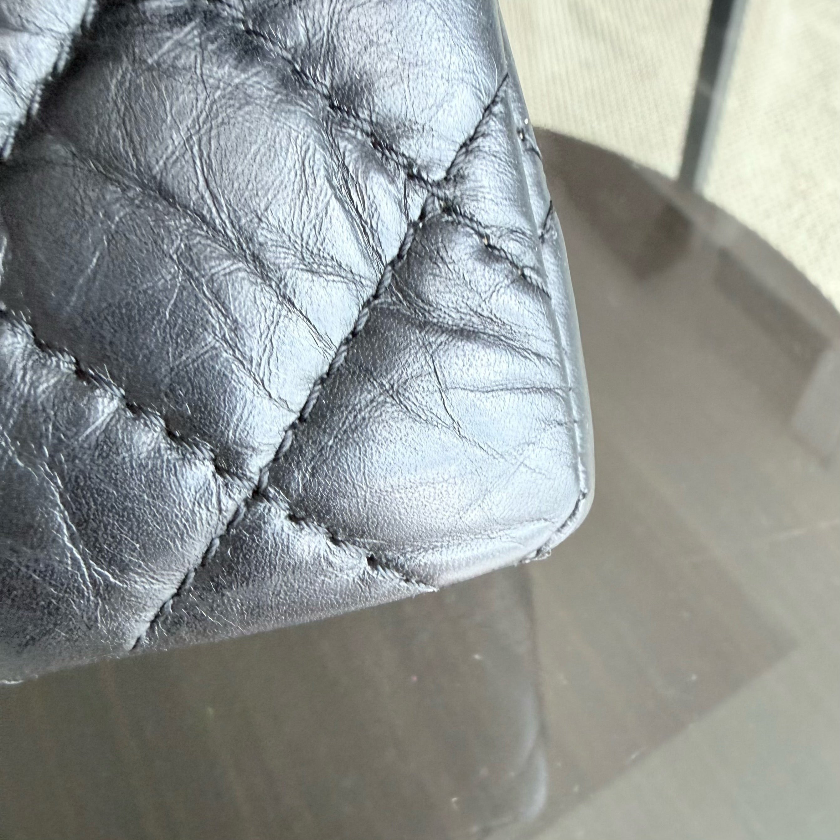 Chanel 2.55 Reissue 226 - Quilted Aged Calfskin Black Ruthenium  Silver Hardware