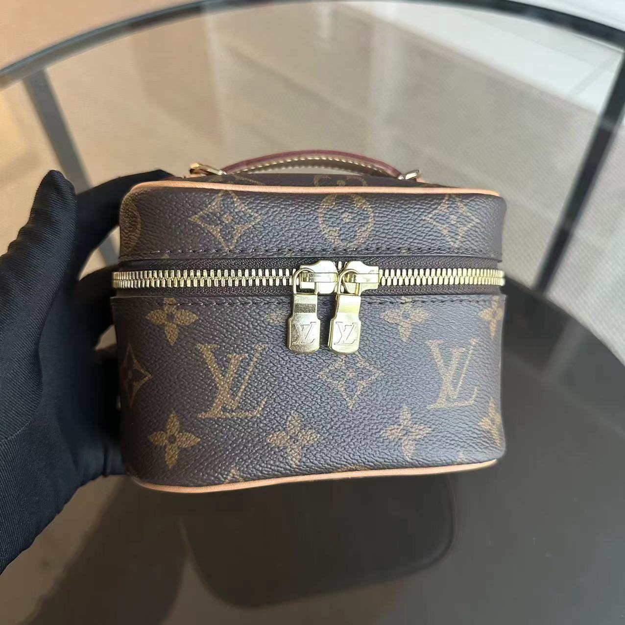 *Full Set, Receipt* LV Nano Nice Monogram Vanity Case Louis Vuitton