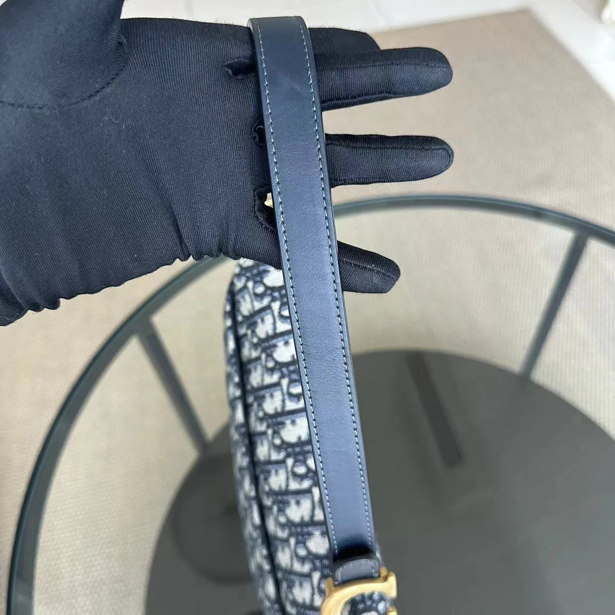 Dior Saddle Medium - Oblique Canvas Gold Hardware