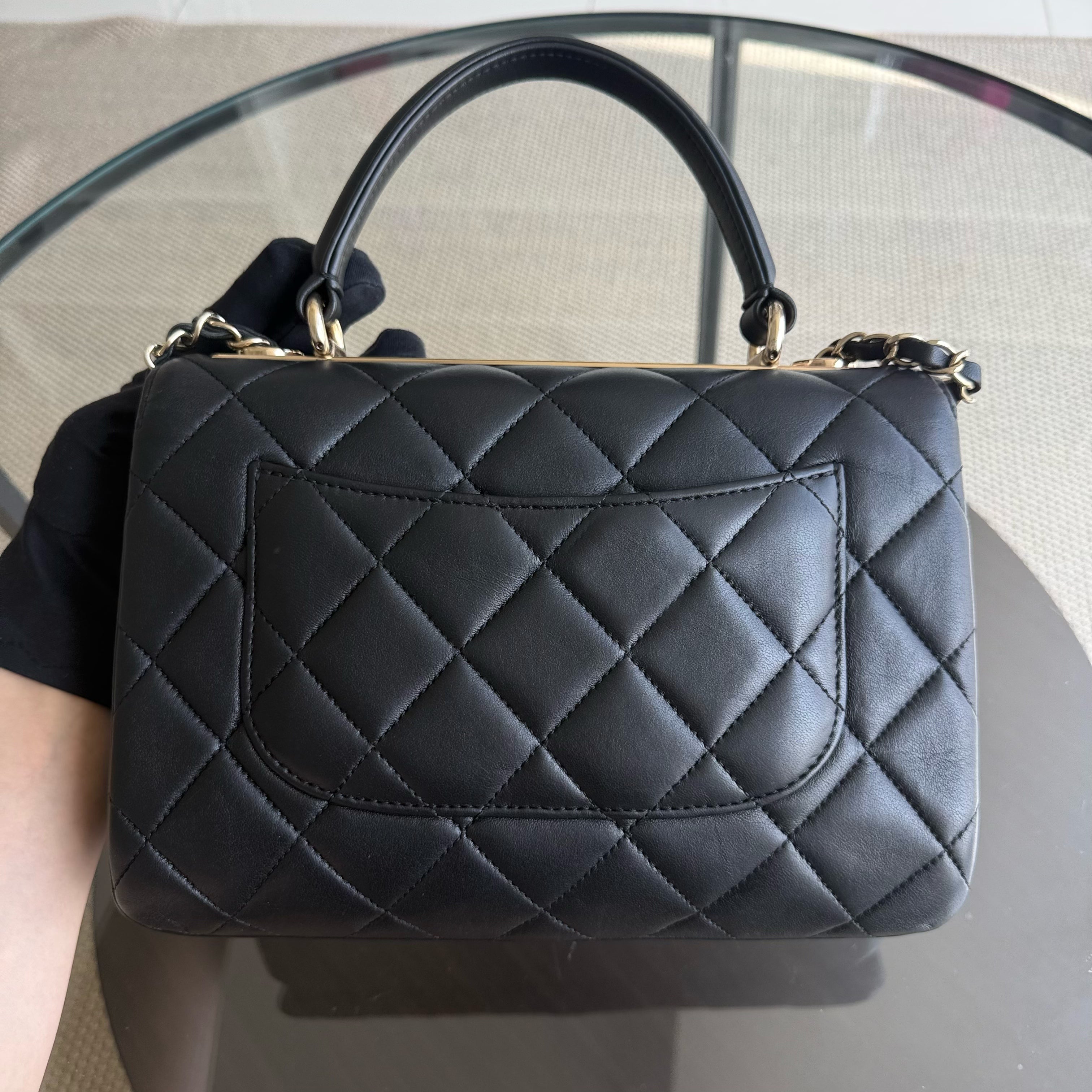 Chanel Trendy CC Small - Quilted Lambskin Black Gold Hardware Series 31