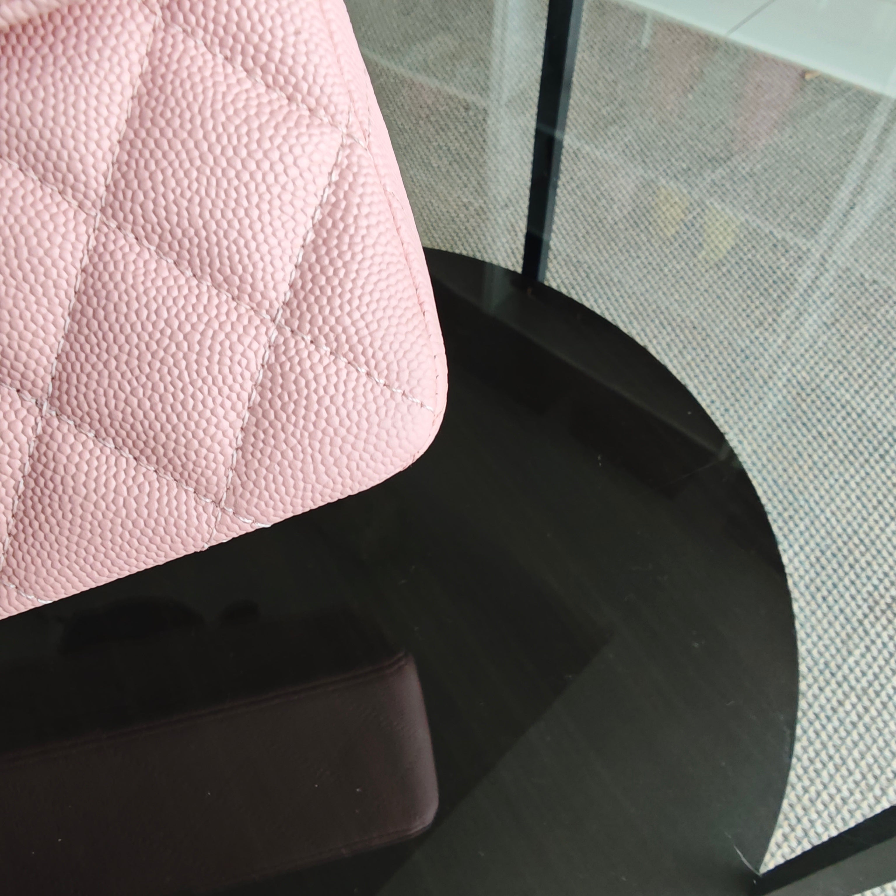 Chanel Classic Flap Small - Caviar 23CM Quilted Light Pink Gold Hardware Microchip