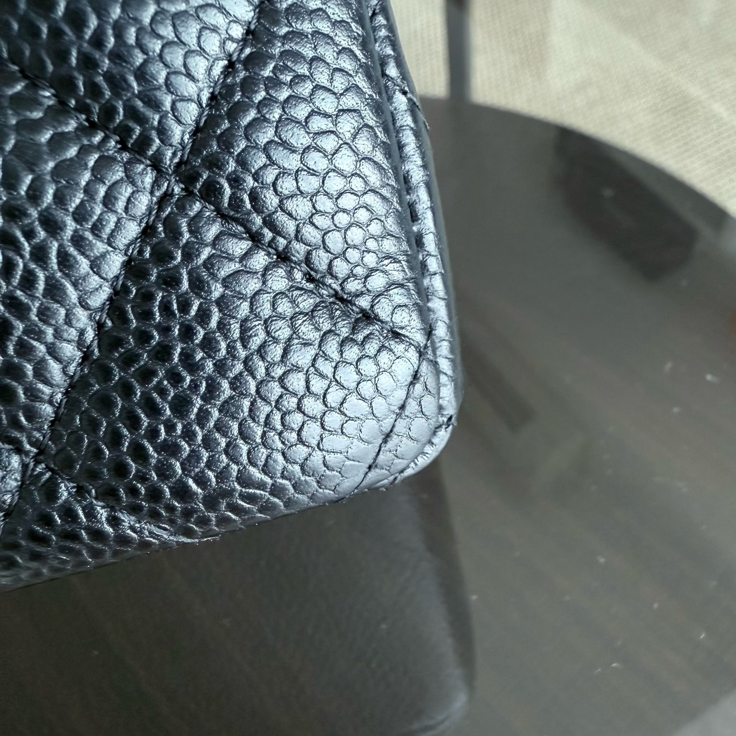 Chanel Classic Flap Small - 23CM Quilted Caviar Black Silver Hardware Series 19 19