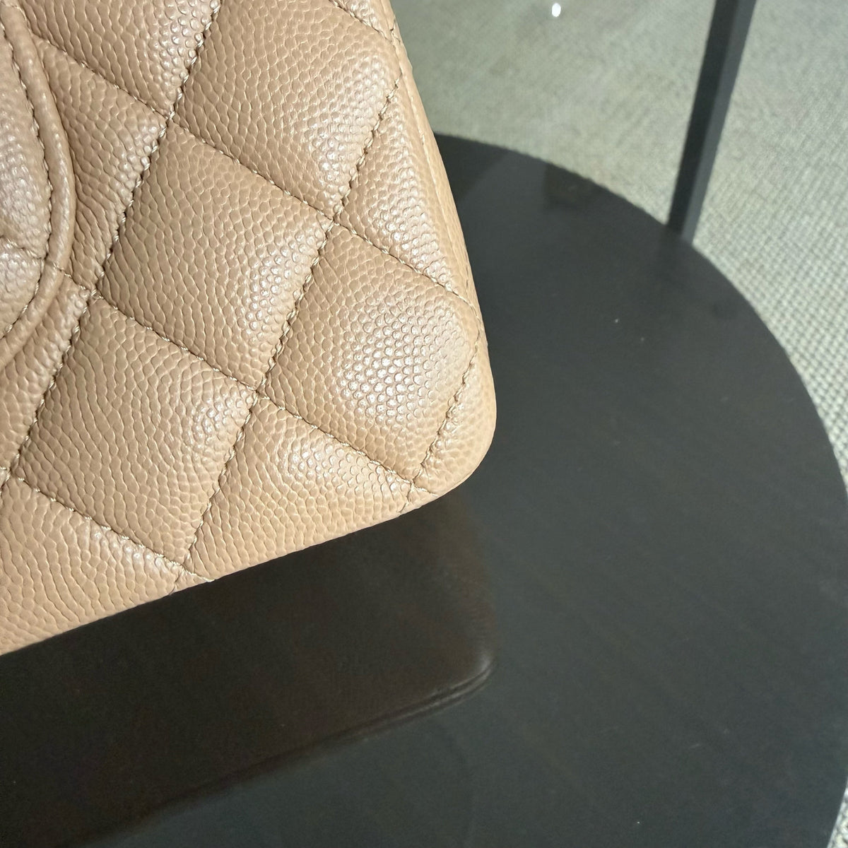 Chanel Classic Flap Medium - Caviar 25CM Quilted Caramel Gold Hardware Series 28