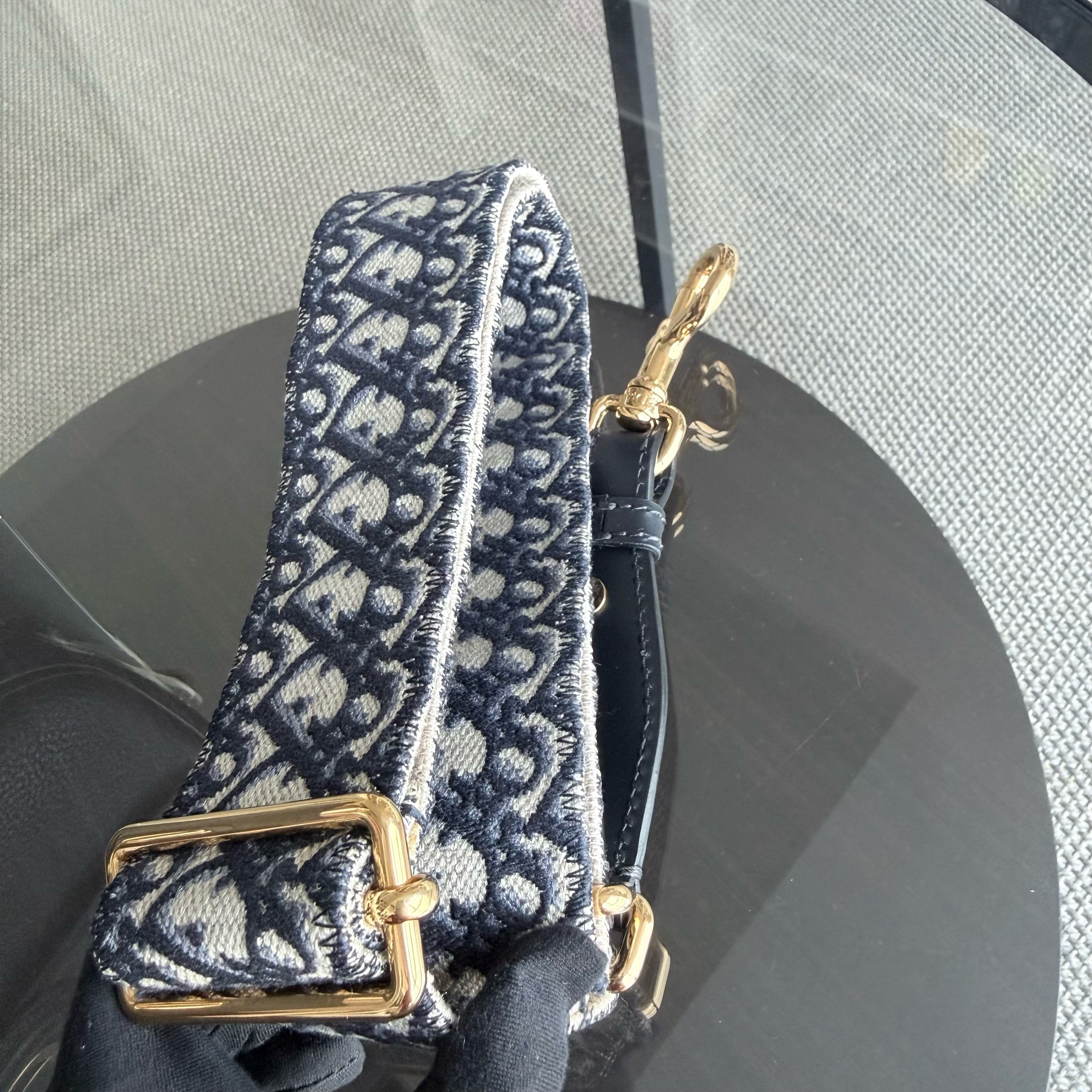 Dior Bobby Large - Caviar Black Golden Hardware With Strap