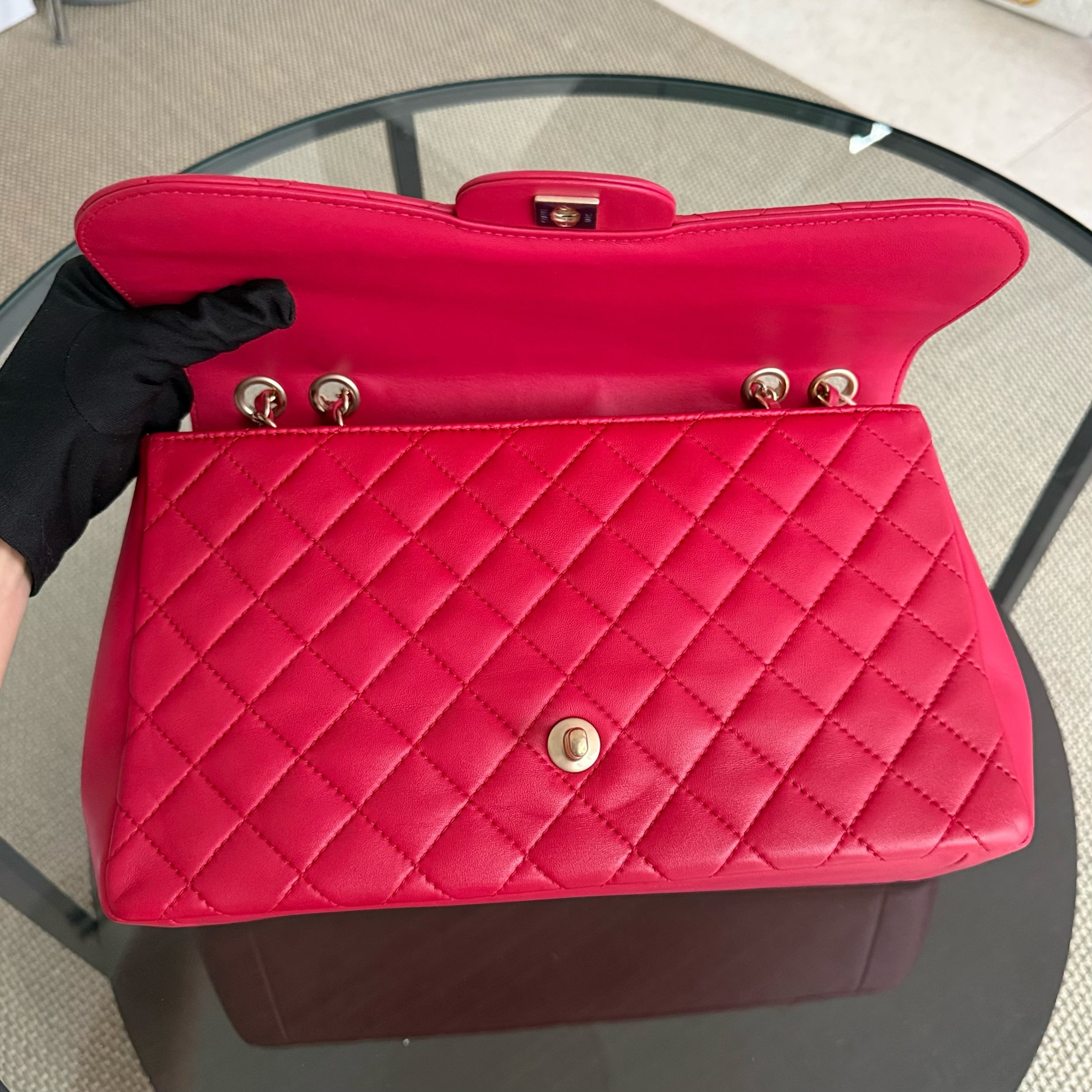 Chanel Chic Flap Jumbo Mademoiselle Quilted Lambskin Black Golden Hardware Series 21
