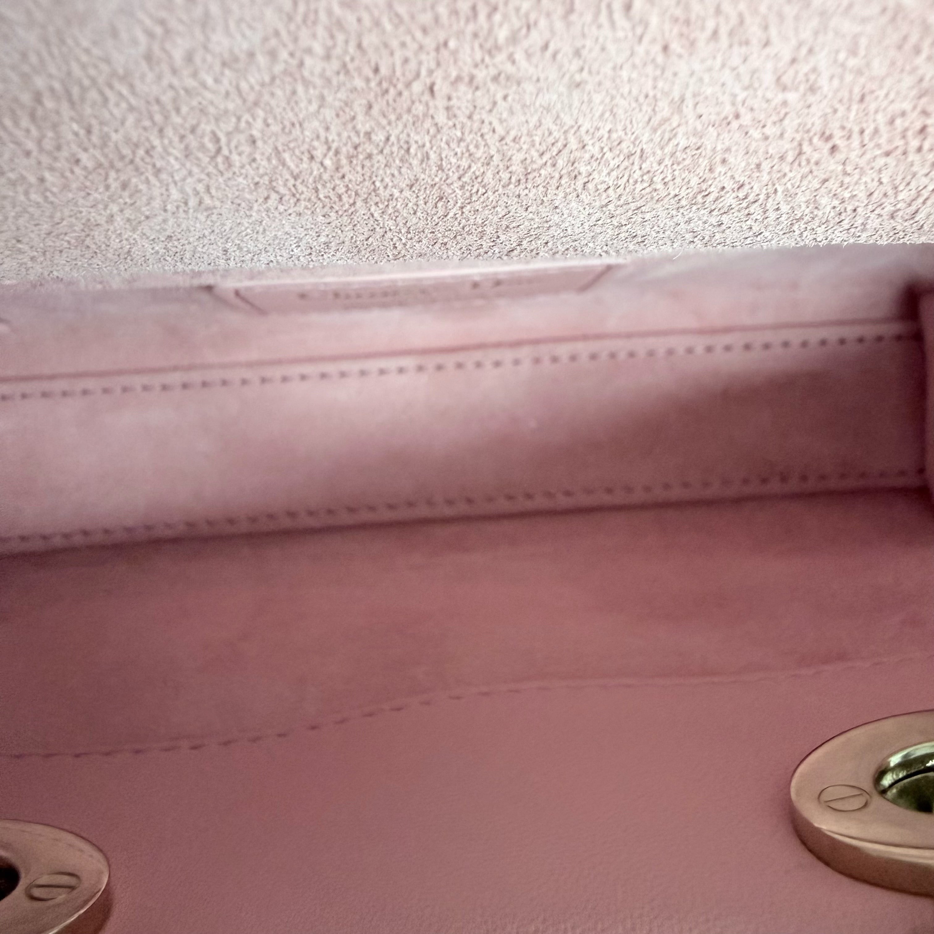 Dior D-Joy Mini - 17CM Lambskin Pink Gold Hardware