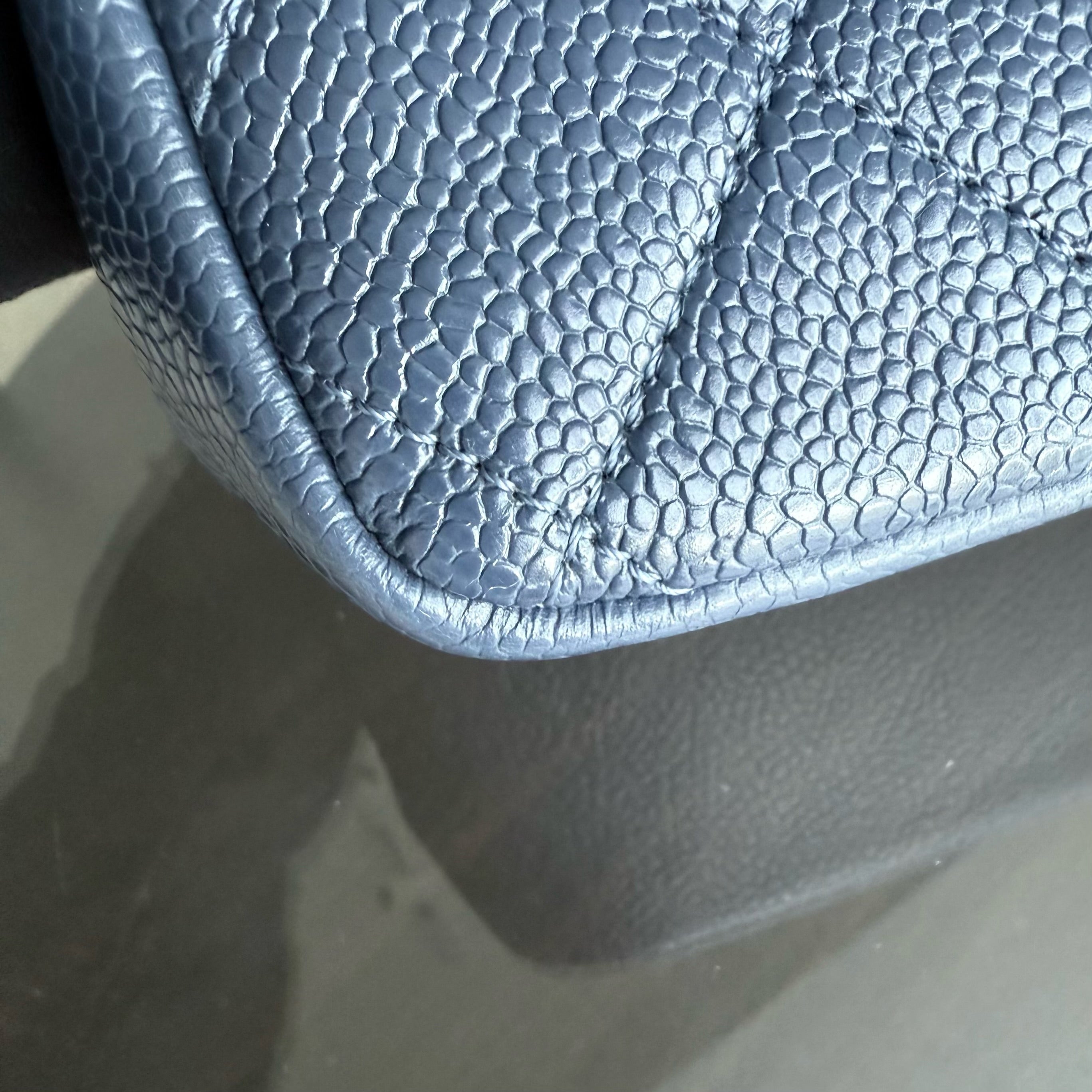 Chanel CC Flap Mini Square - Caviar Quilted All Blue Hardware Series 29