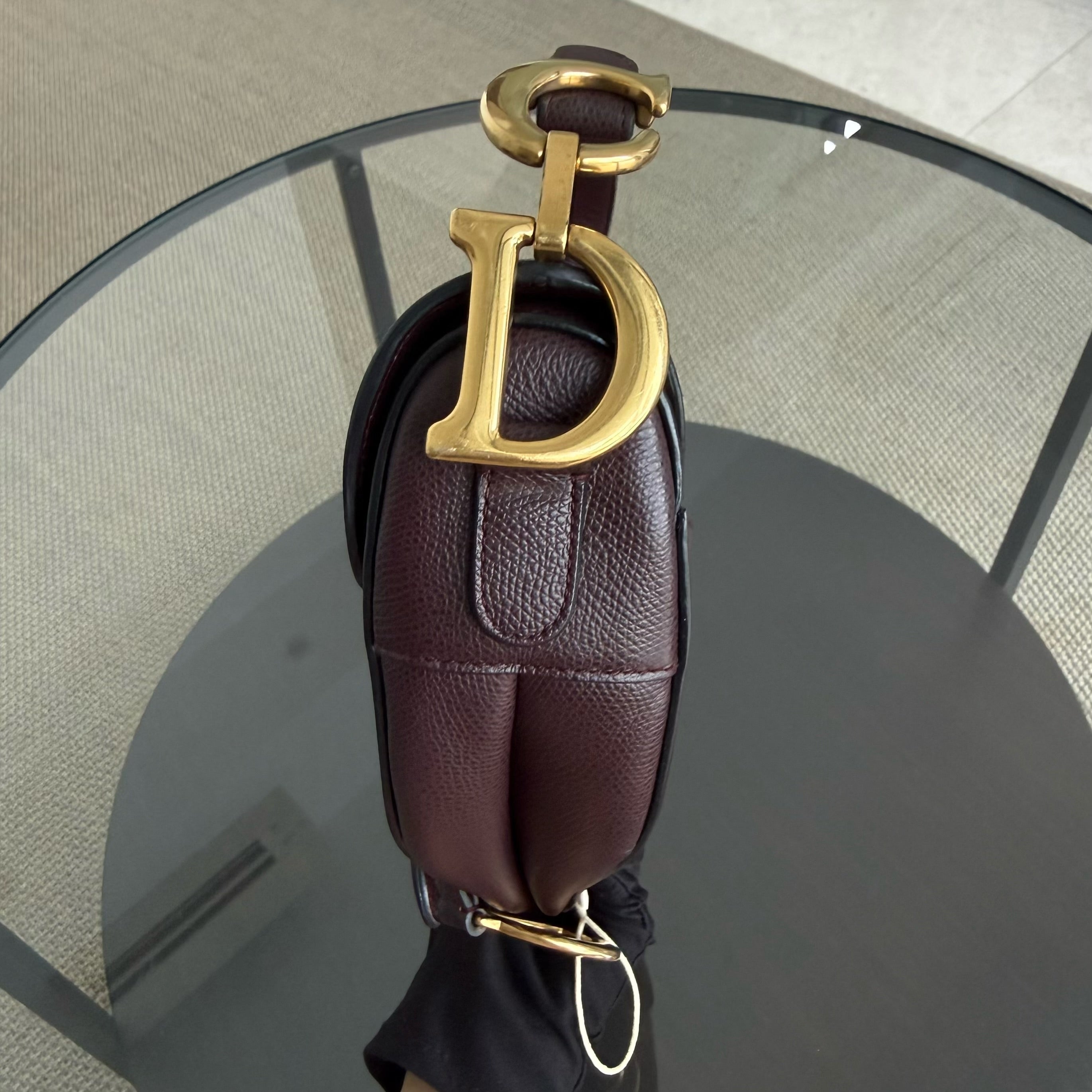 Dior Saddle Medium - Caviar Black Gold Hardware with Strap