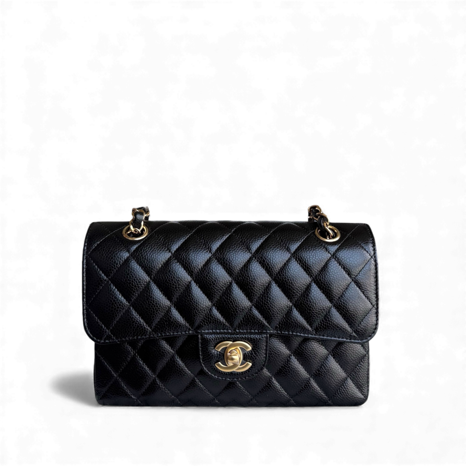 Chanel Classic Flap Small - Caviar 23CM Quilted Black Gold Hardware Series 30