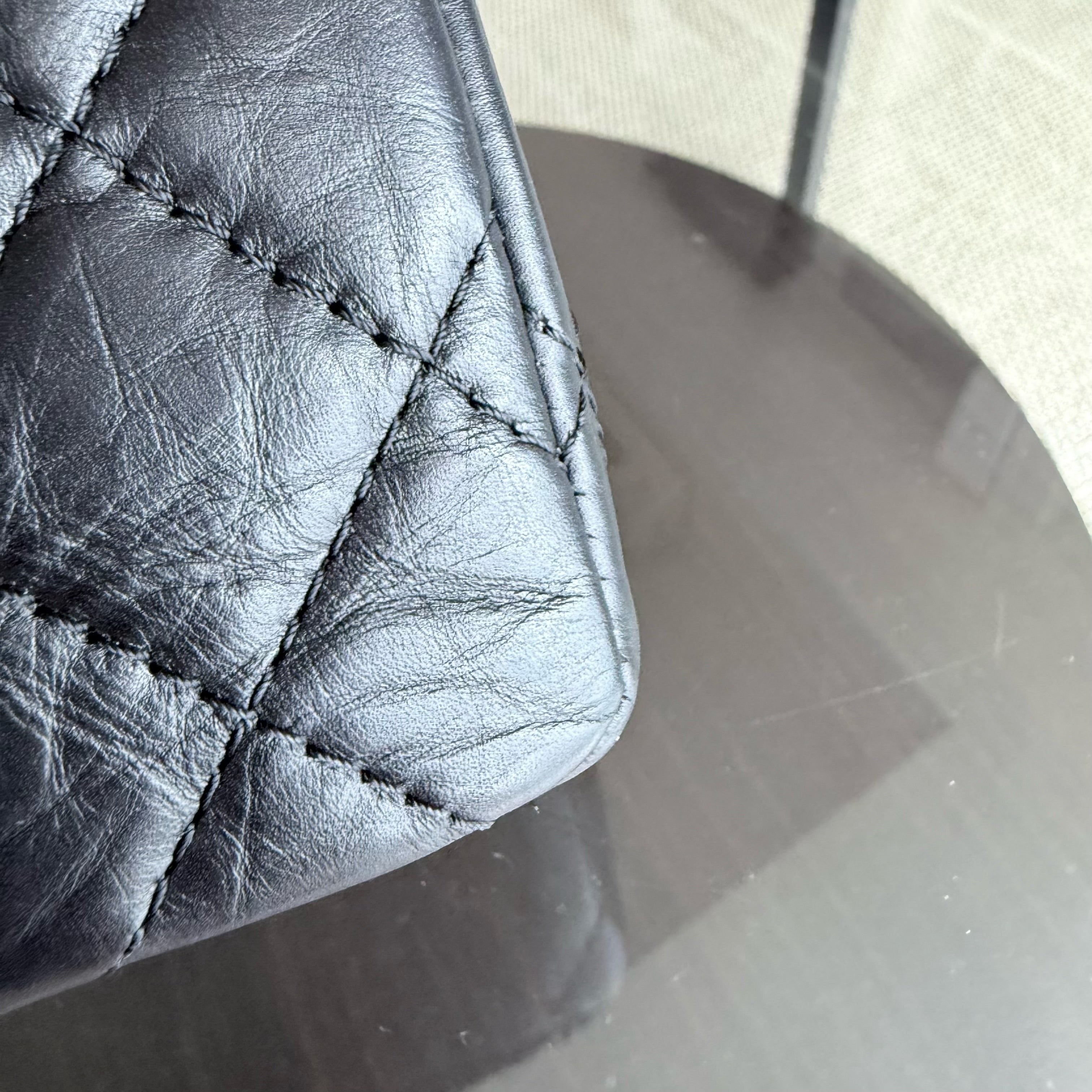 Chanel 2.55 Reissue 226 - Quilted Aged Calfskin Black Ruthenium  Silver Hardware