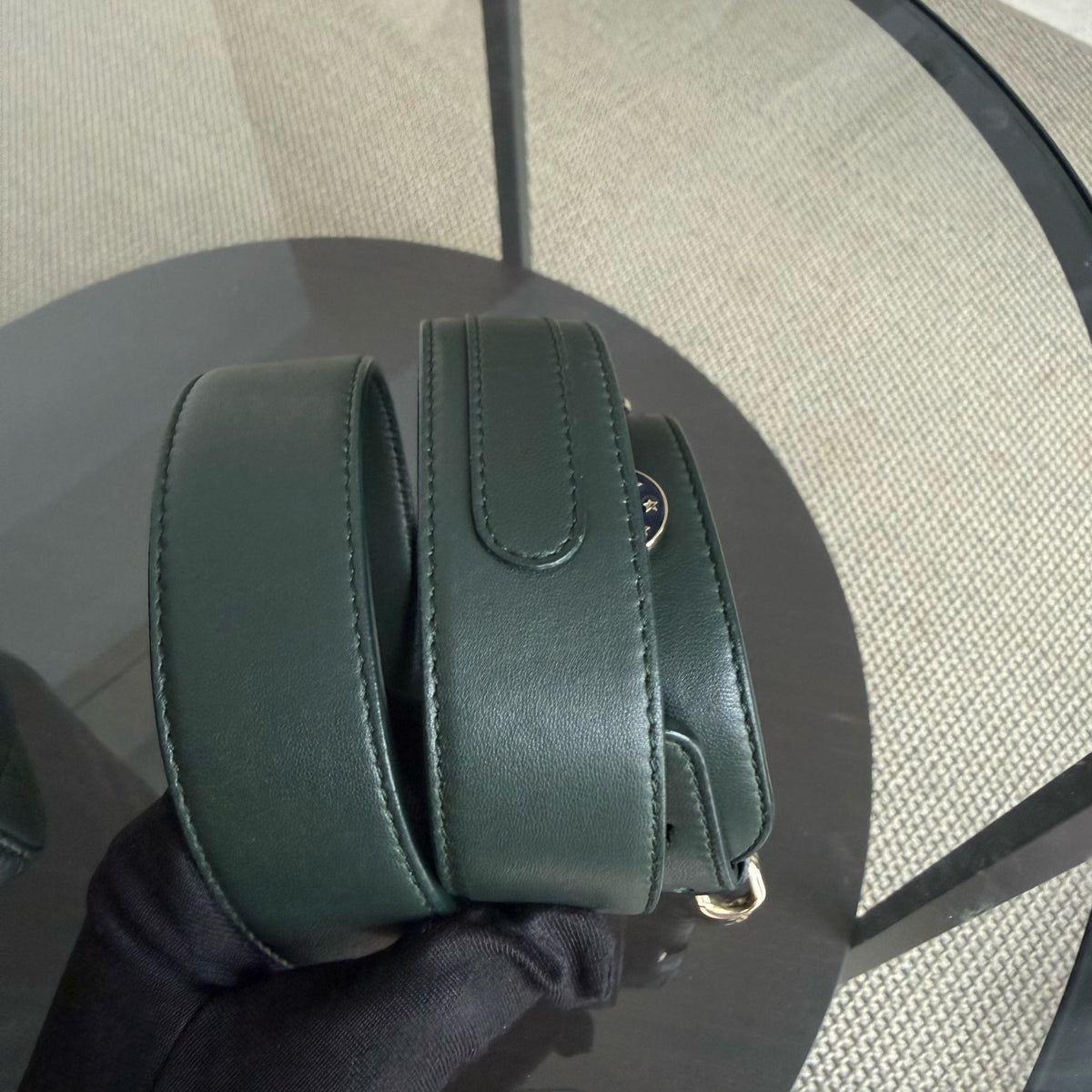 Dior Lady Small Flap - Cannage Lambskin Dark Green Gold Hardware