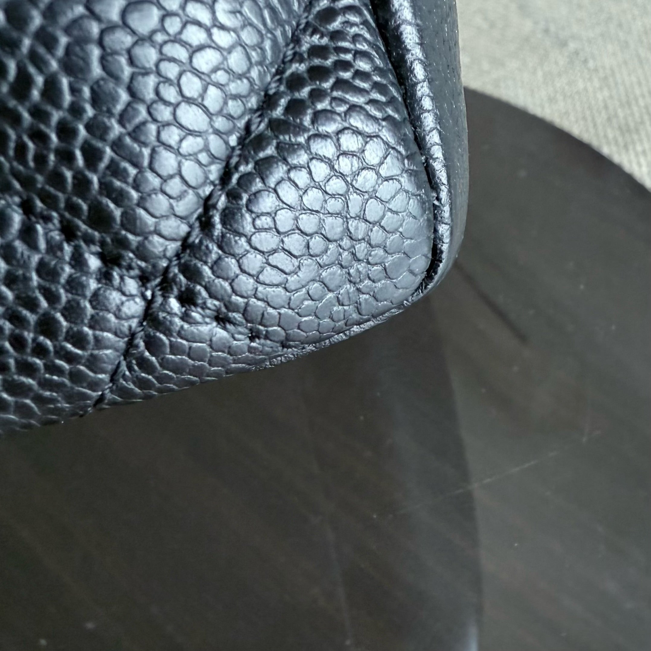 Chanel GST Grand Shopping Tote - Caviar Quilted Black Gold Hardware Series 12