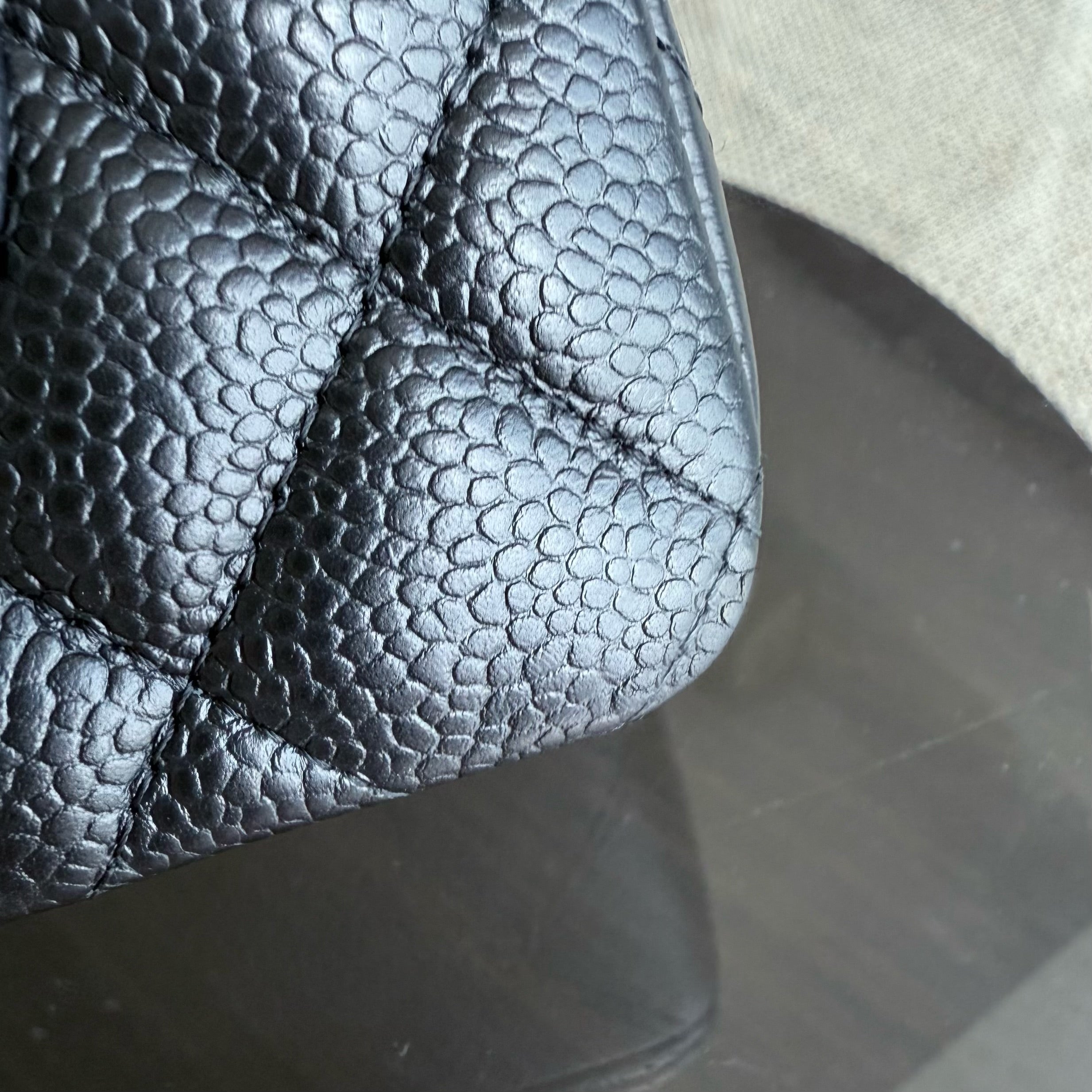 Chanel Classic Flap Small - Caviar 23CM Quilted Black Gold Hardware Series 25