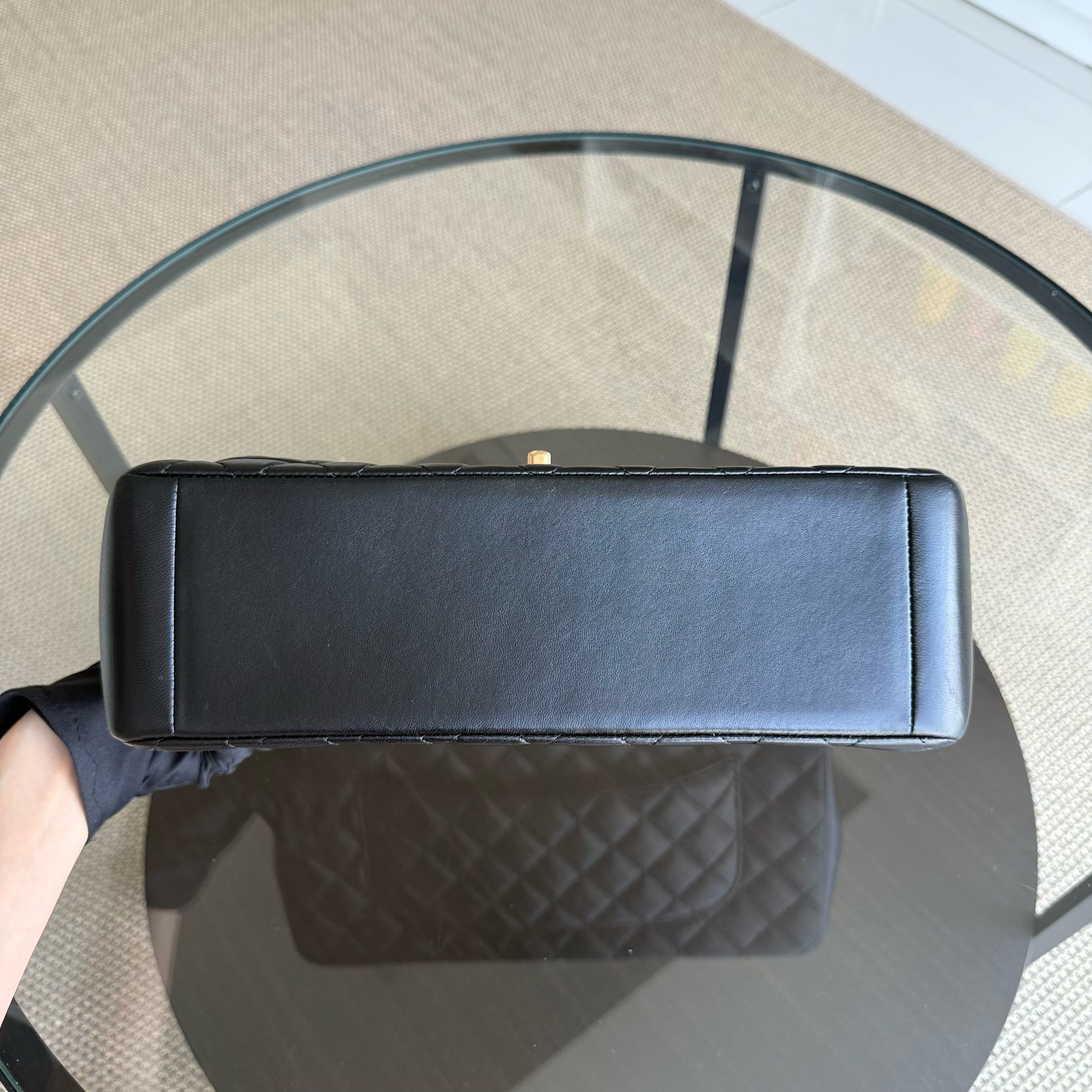 Chanel Chic Flap Jumbo Mademoiselle Quilted Lambskin Black Golden Hardware Series 21