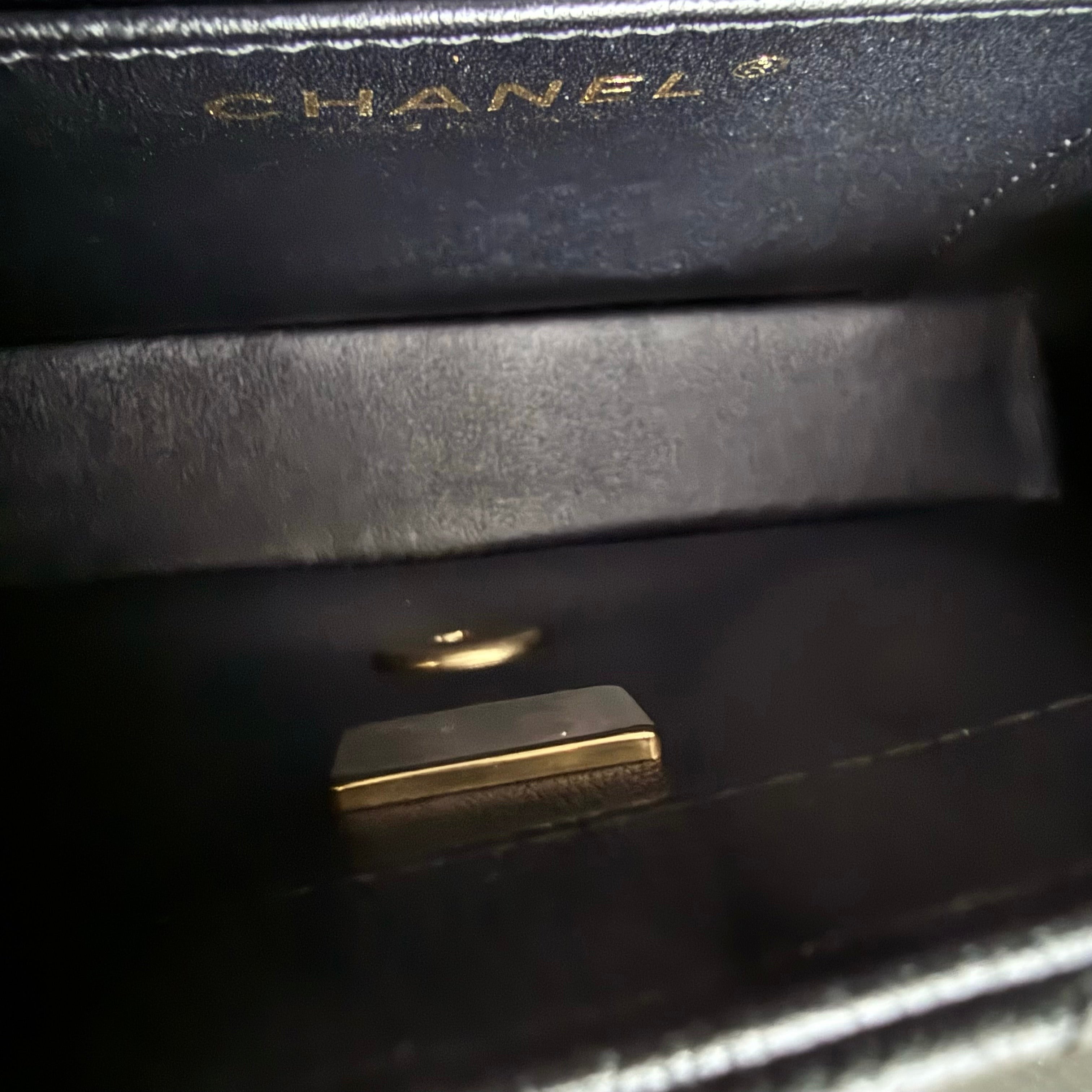 Chanel Flap Mini Sweetheart 23P Adjustable Chain - Caviar Quilted Black Gold Hardware Microchip