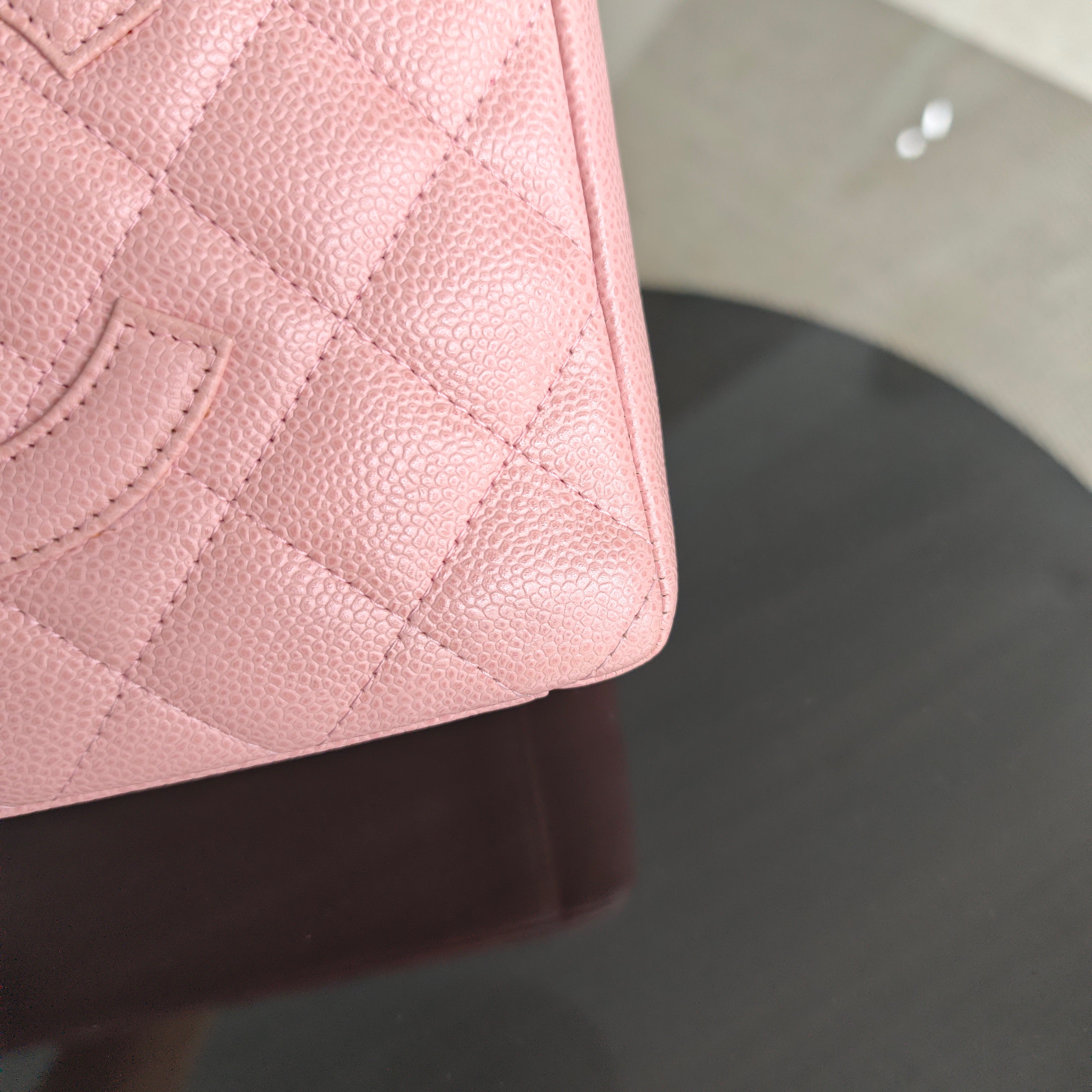 Chanel PST Petite Shopping Tote - Caviar Quilted Light Pink Gold Hardware Series 8