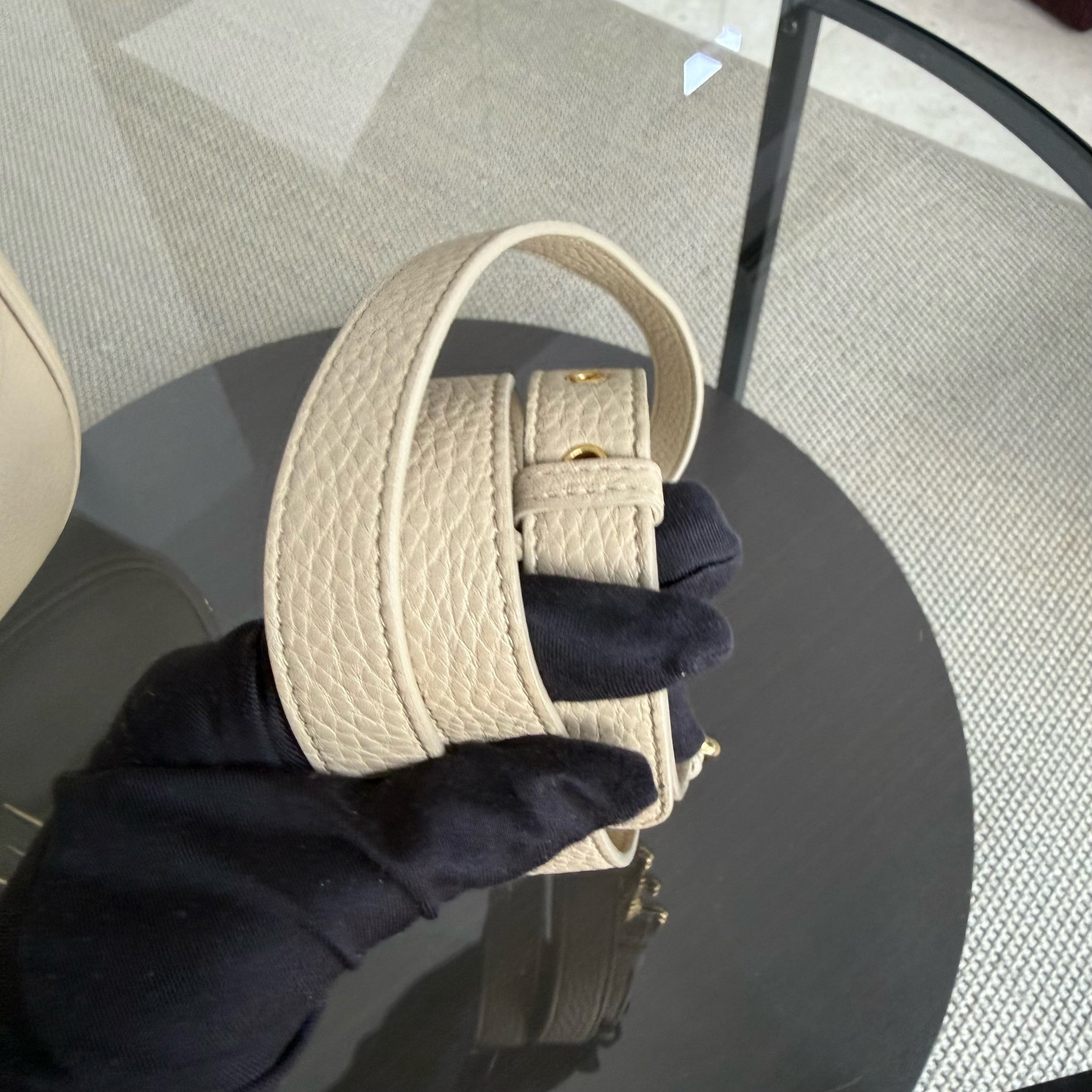 Dior Bobby Medium - Caviar Beige Gold Hardware