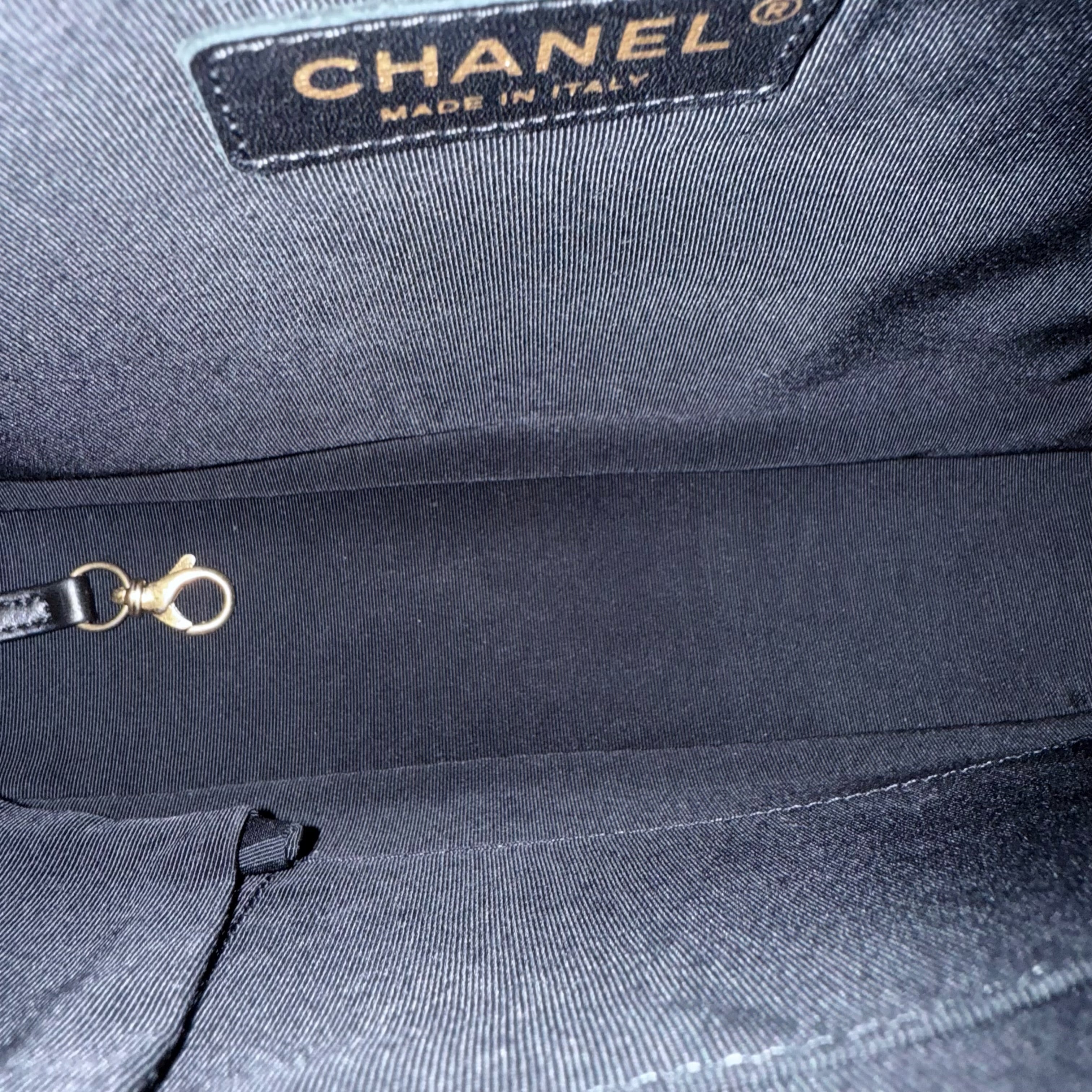 Chanel Boy Large - 30CM Quilted Lambskin Large Black Gold Hardware Series 21