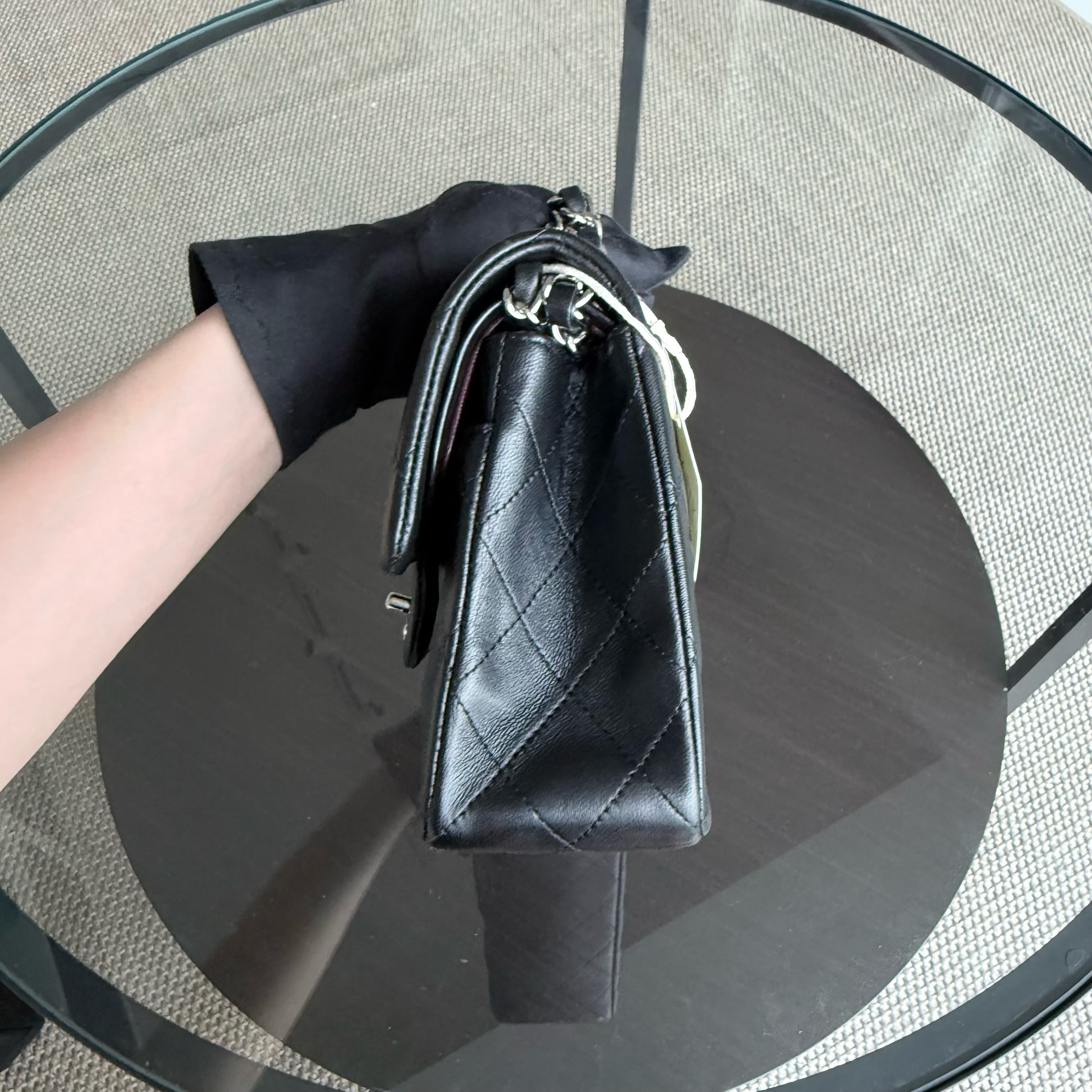 Chanel Classic Flap Small - Lambskin 23CM Quilted Black Silver Hardware Series 14