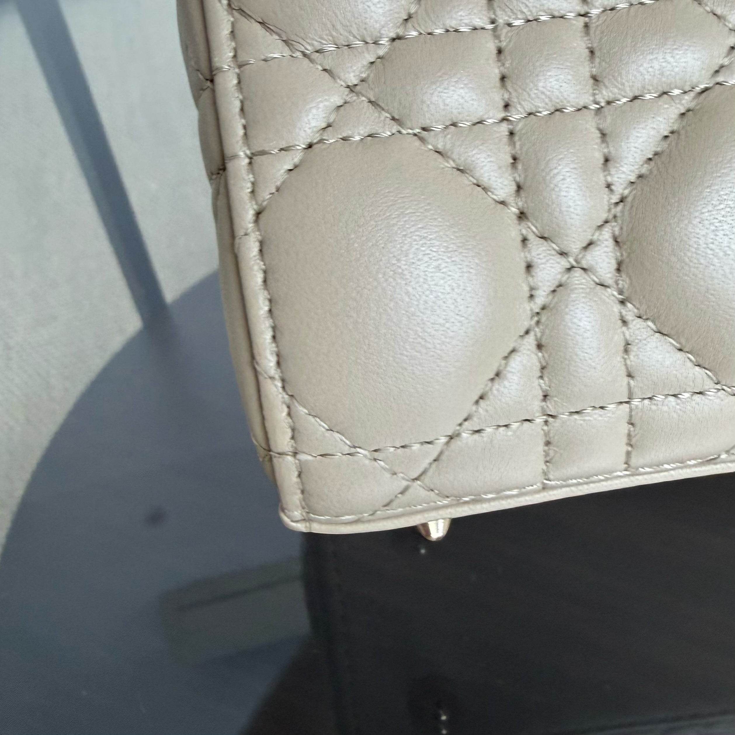 Dior Lady Small ABC Flap - Cannage Lambskin Beige Gold Hardware MyABC