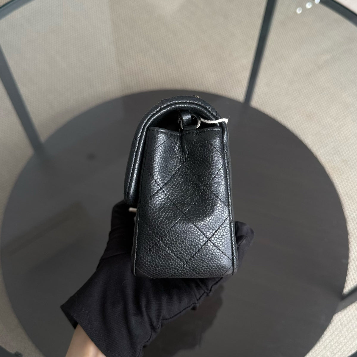 Chanel Classic Flap Mini - 20CM Caviar Quilted Black Silver Hardware Series 20