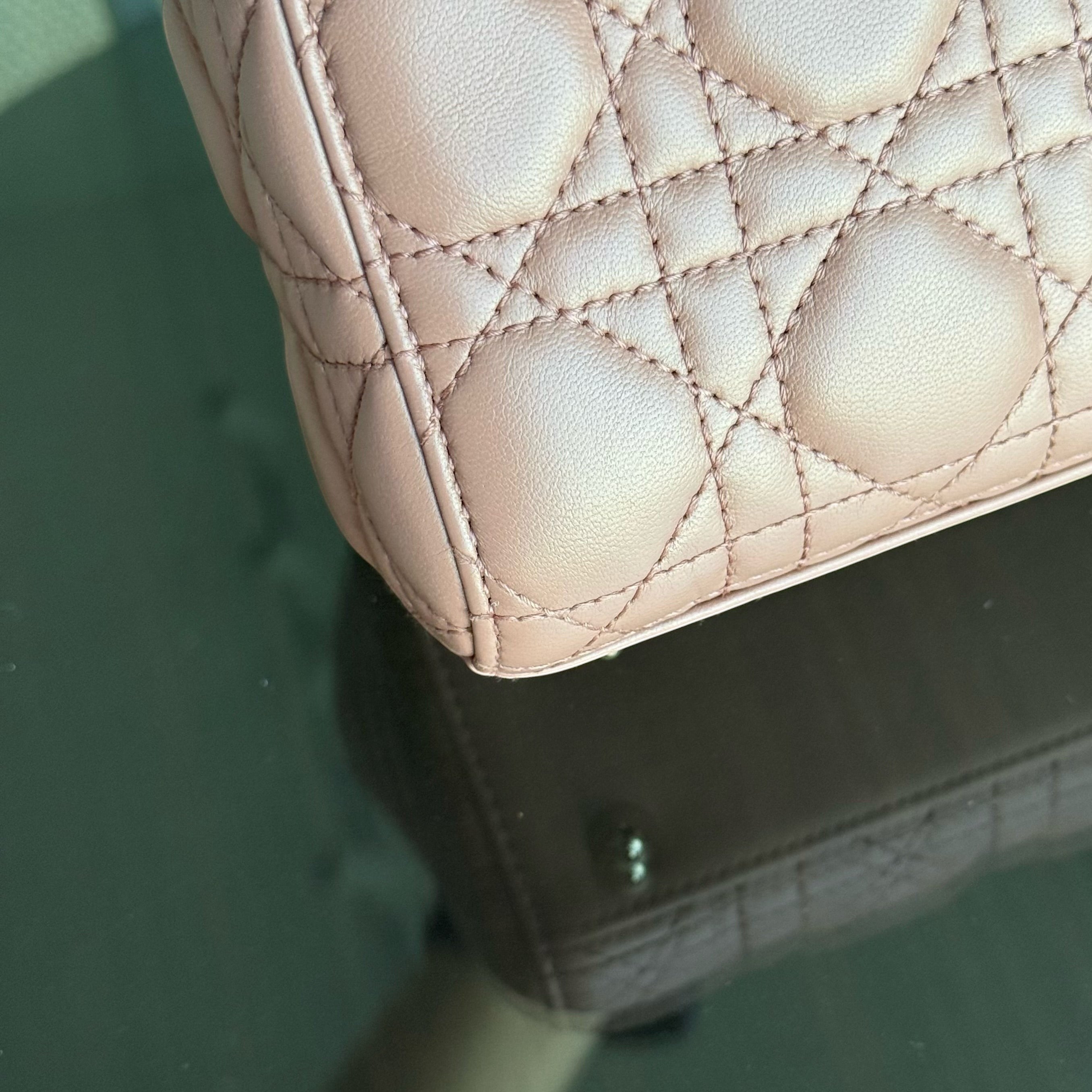Dior Lady MyABC Small Flap - Cannage Lambskin Blush Pink Gold Hardware