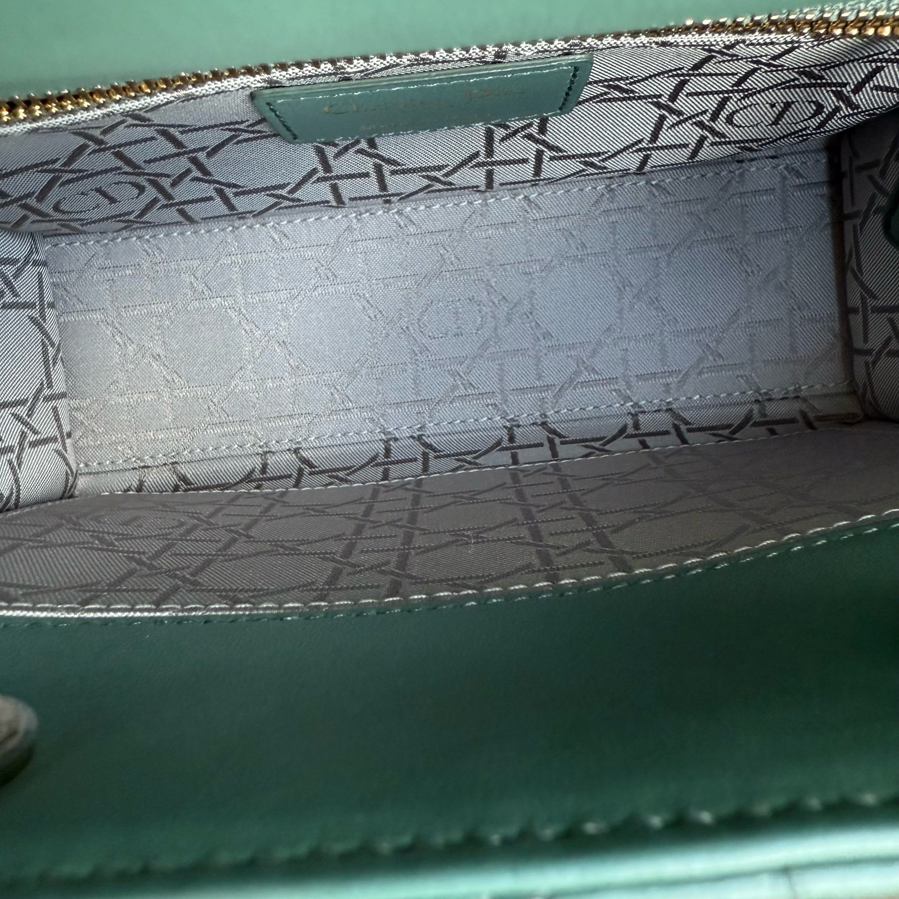 Dior Lady Small Flap - MyABC Cannage Lambskin Green Gold Hardware
