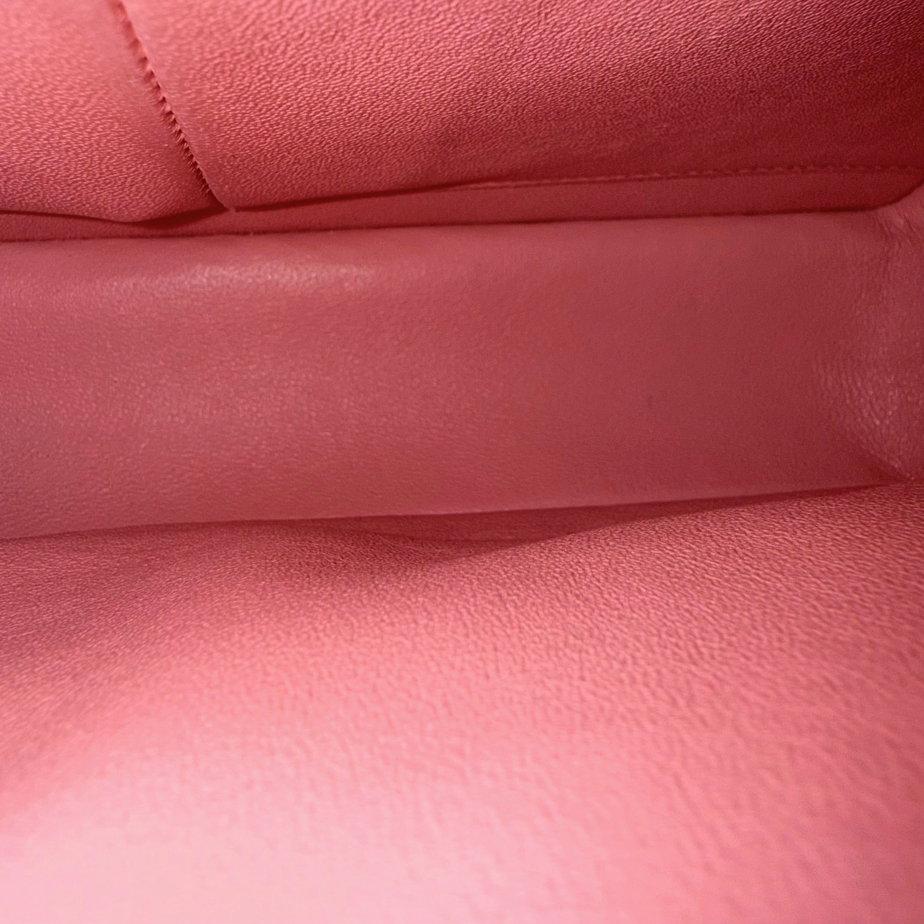 Chanel Classic Flap Small - Caviar 23CM Chevron Light Pink Gold Hardware Series 28