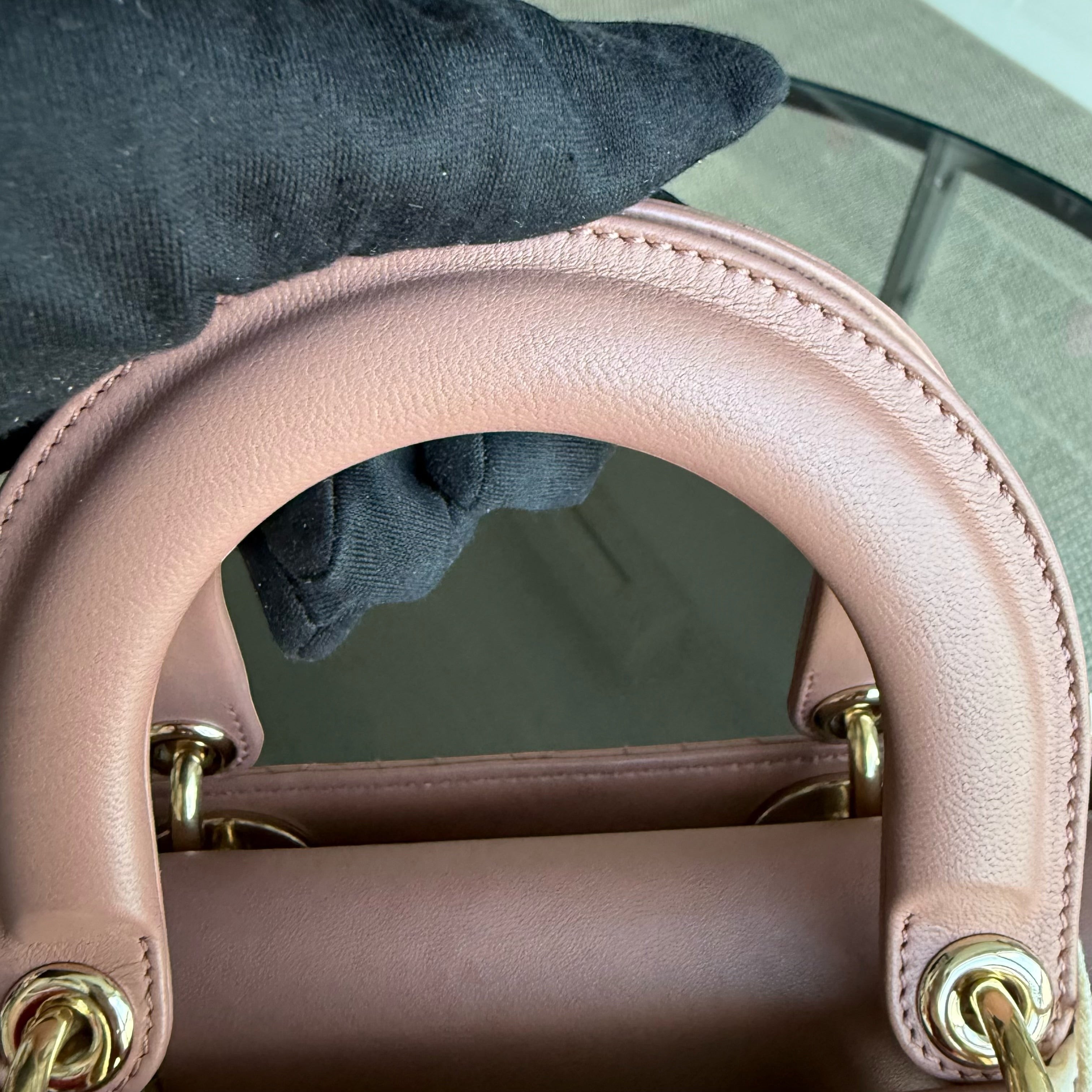 Dior Lady MyABC Small Flap - Cannage Lambskin Blush Pink Gold Hardware