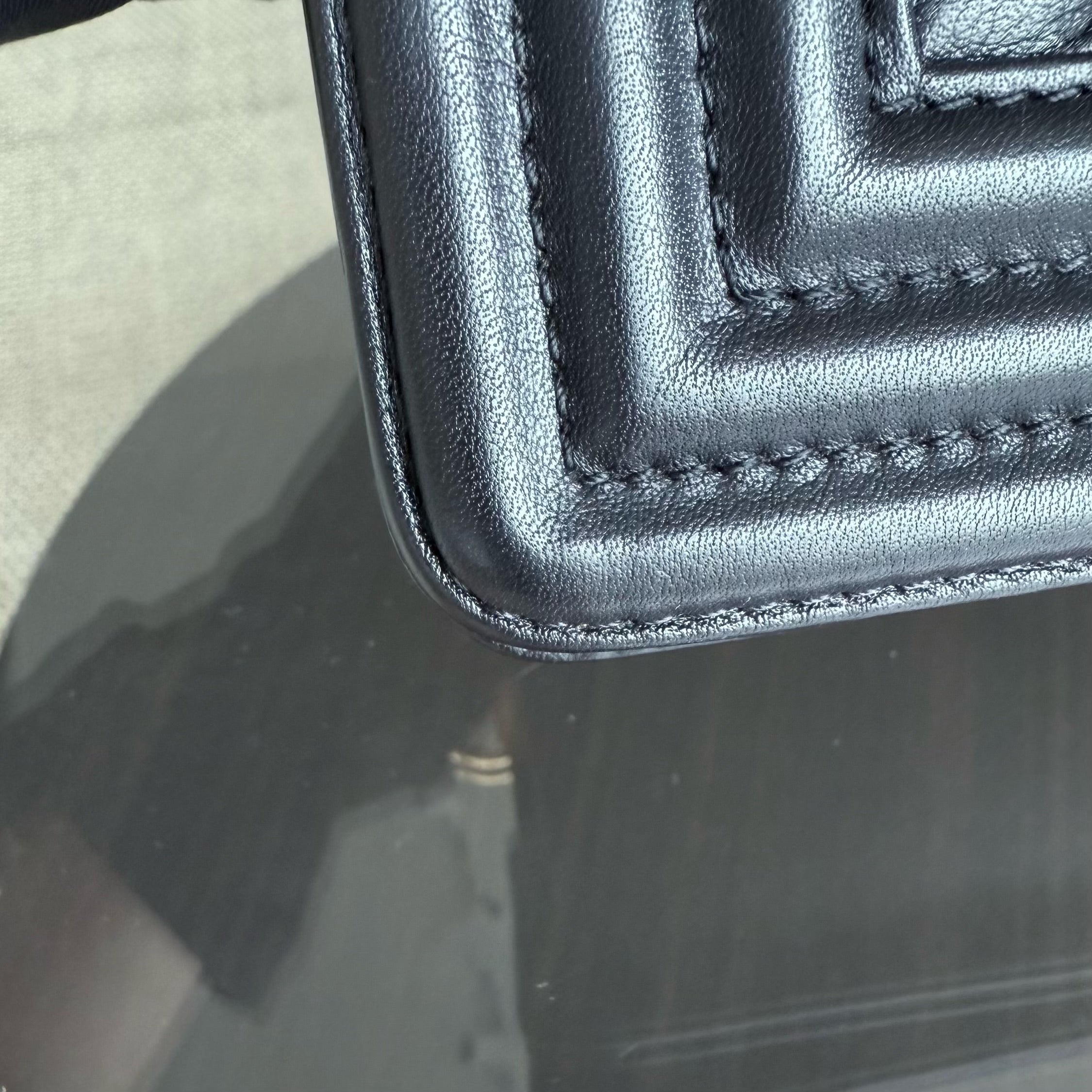 Chanel Boy Medium - Calfskin 25CM Quilted Black Gold Hardware Series 20